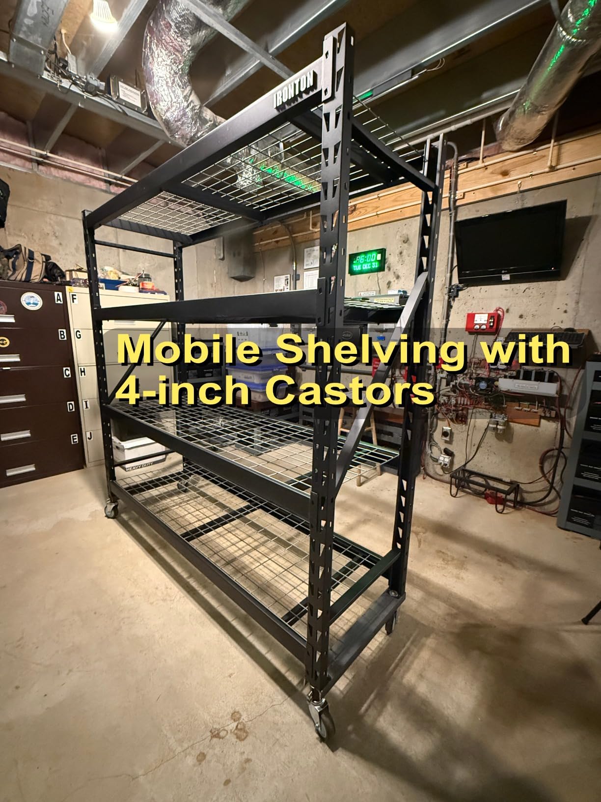 Ironton 4-Tier Industrial Steel Shelving Unit, 8,000-Pound Load Capacity, 77 W x 24 D x 72 H in customer photo 2