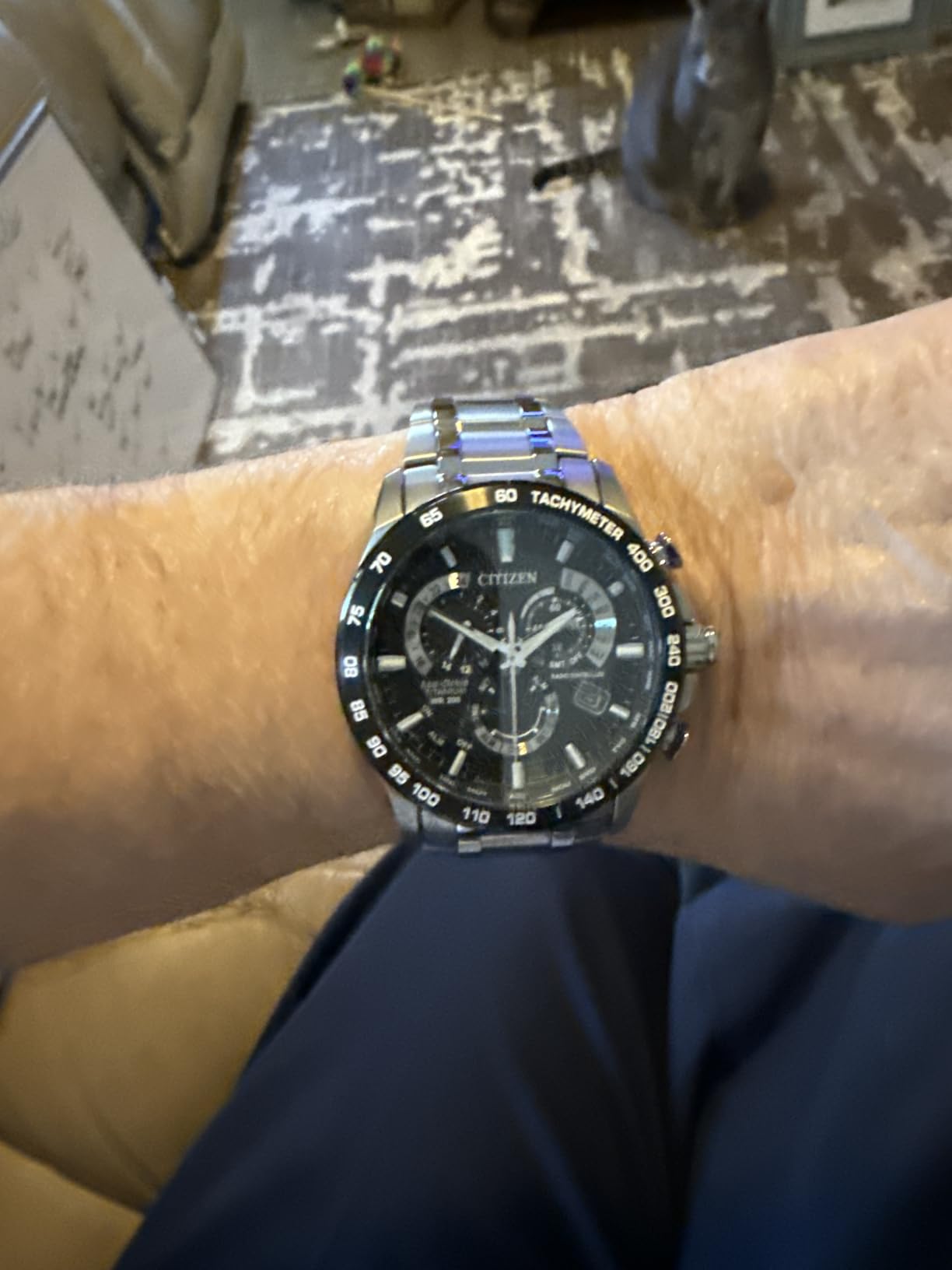 Men's Eco-Drive Sport Luxury PCAT Chronograph Watch customer photo 1