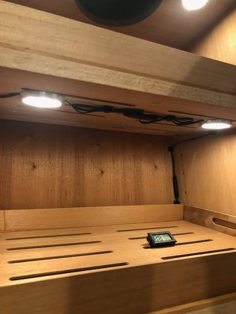 Under Cabinet Puck Lights, Remote, Black, Hardwired, 6 Lights, Warm White | Aluminum, Low profile, Remote control, Dimmable, Linkable LED pucks, Plug in, Easy installation, Black cord, Color temp 2700K customer photo 1
