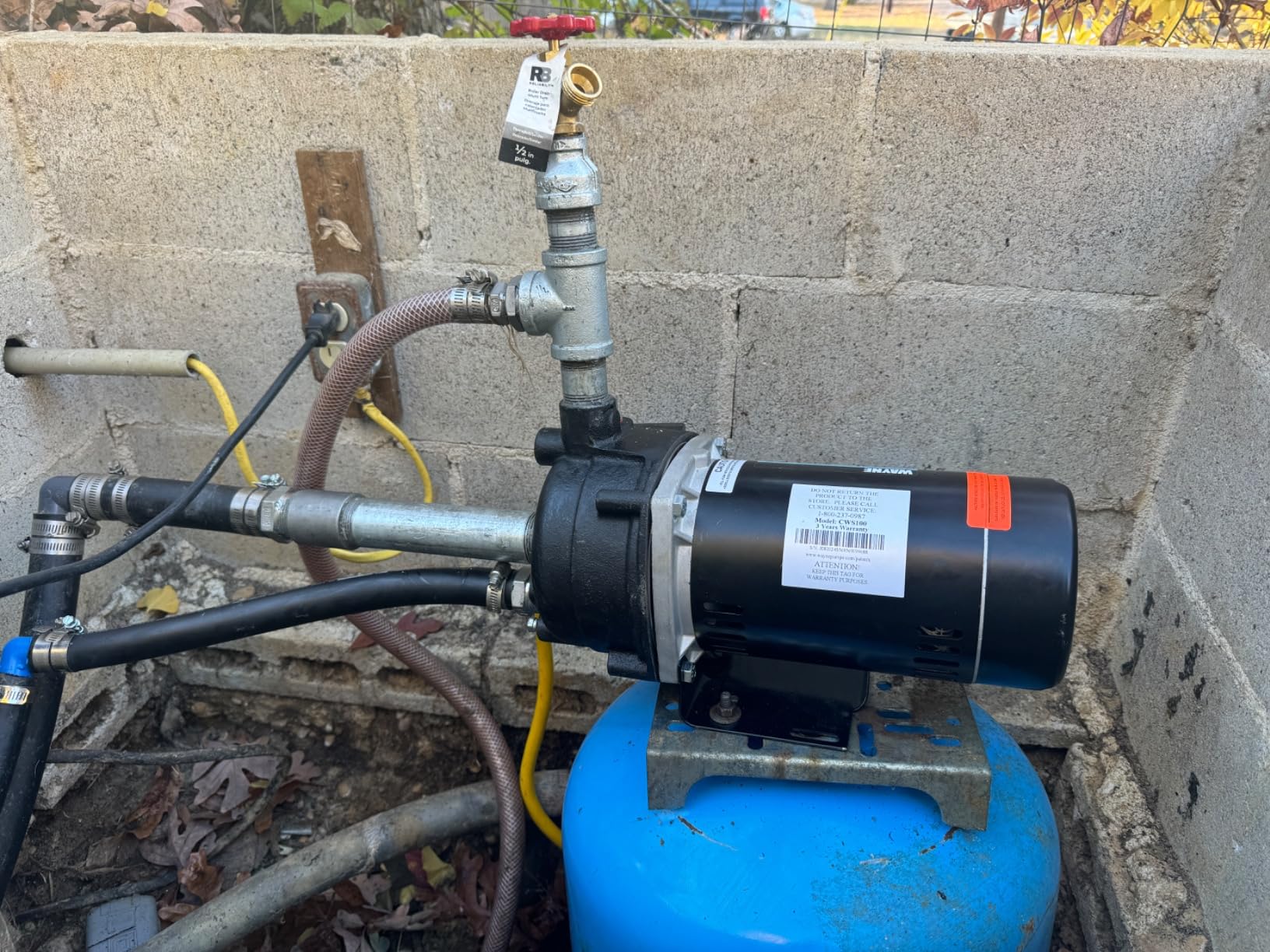 WAYNE CWS100 1 HP Cast Iron Convertible Jet Well Pump - Up to 588 Gallons Per Hour - Heavy Duty Jet Well Pump customer photo 2
