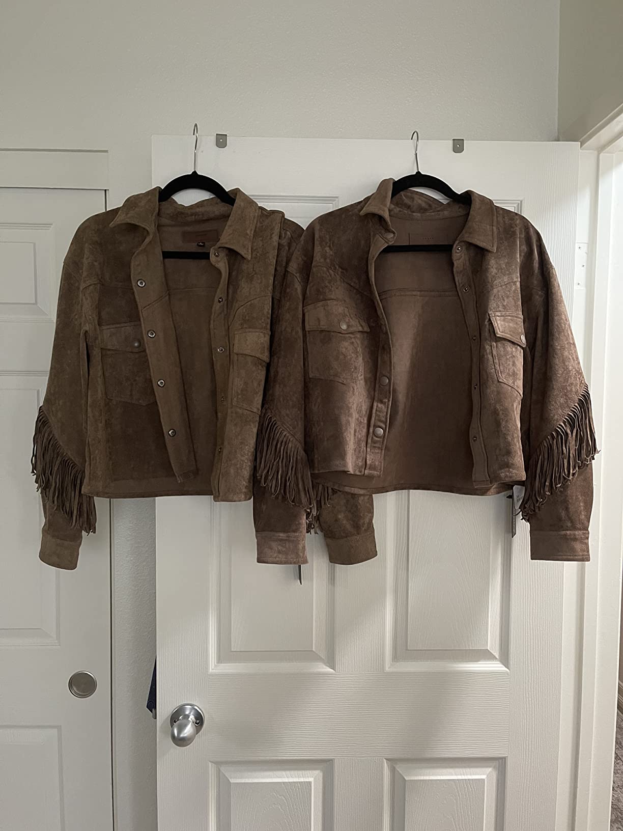 [BLANKNYC] Women's Faux Suede Fringe Jacket customer photo 2