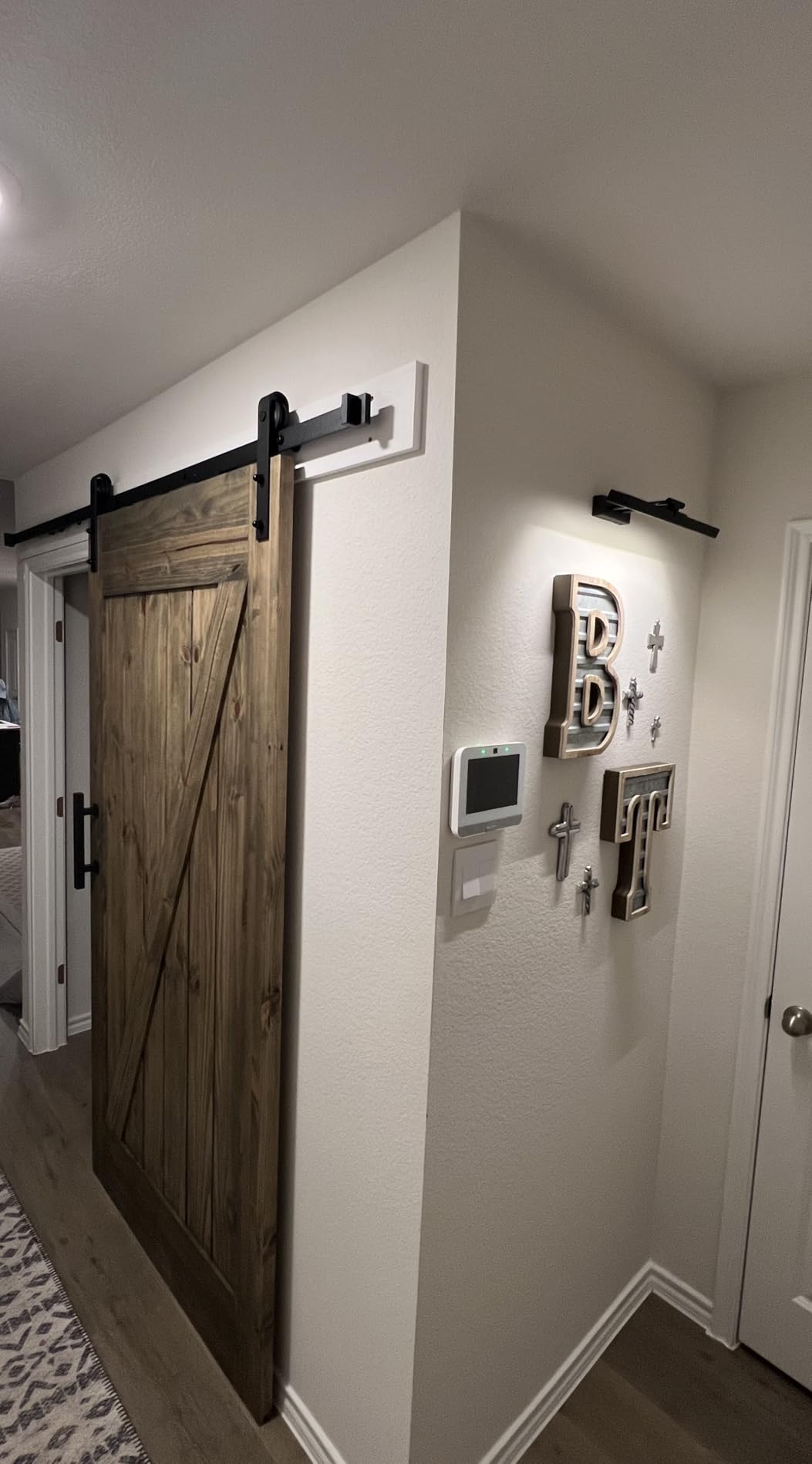 SMARTSTANDARD 6 FT Barn Door Soft Close Hardware Kit, Fit 36