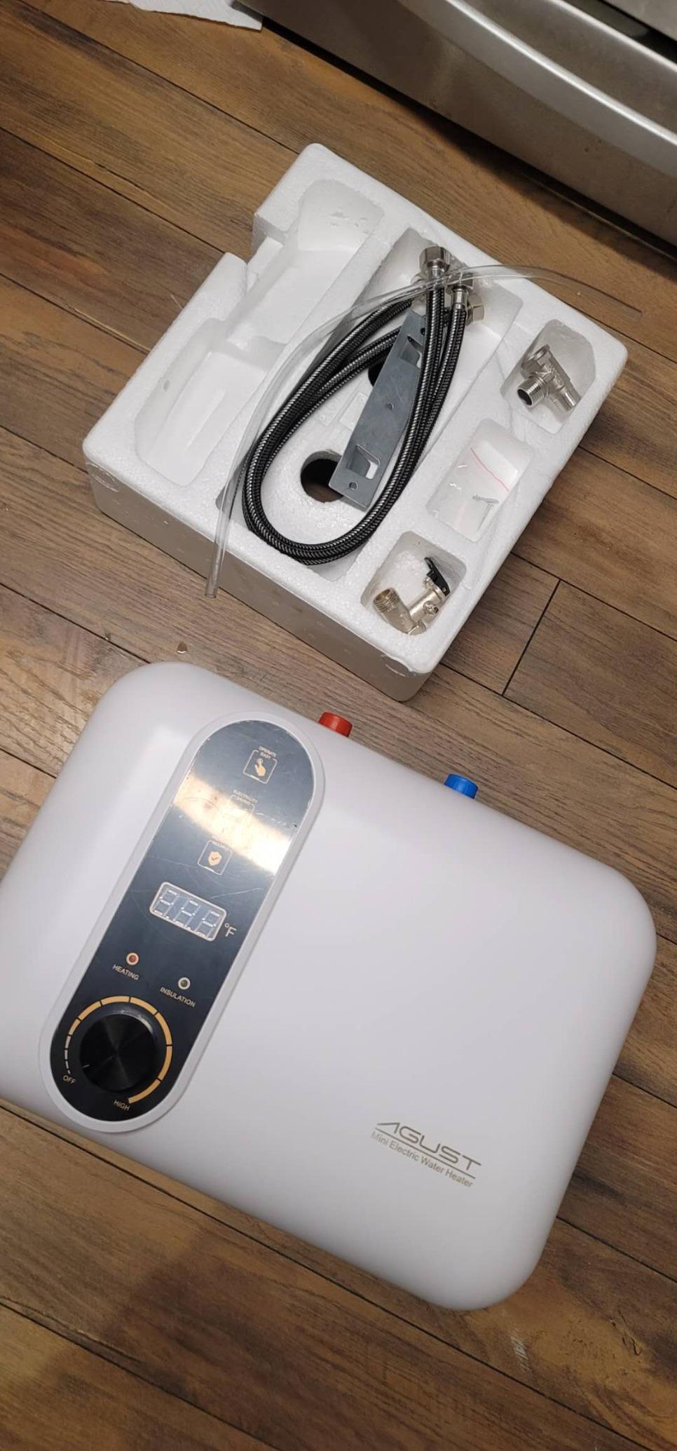 110V-120V 1.5Kw Instant Electric Hot Water Heater Under Kitchen Small Tank 2.5-3.0 Gallon Storage,RV Trailer Instant Counter Compact Point-of-Use,2 PCs 16