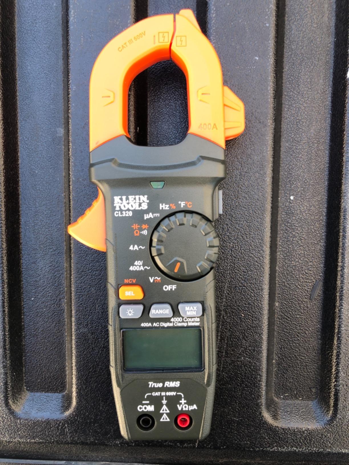 Klein Tools CL320 Digital Clamp Meter, HVAC AC Auto-ranging 400A, AC/DC Voltage, TRMS, DC Microamps, Resistance, Frequency, NCVT, Temp, More customer photo 1