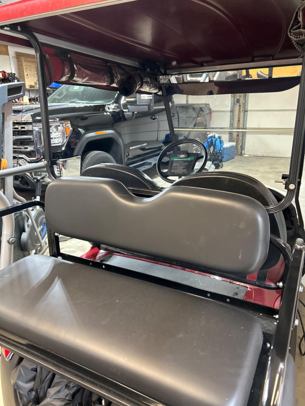 Buggies Unlimited Club Car Precedent/Onward/Tempo Golf Cart Rear Flip Seat Kit with Steel Frame | Compatible with 2004-Up Models (Buff) customer photo 2