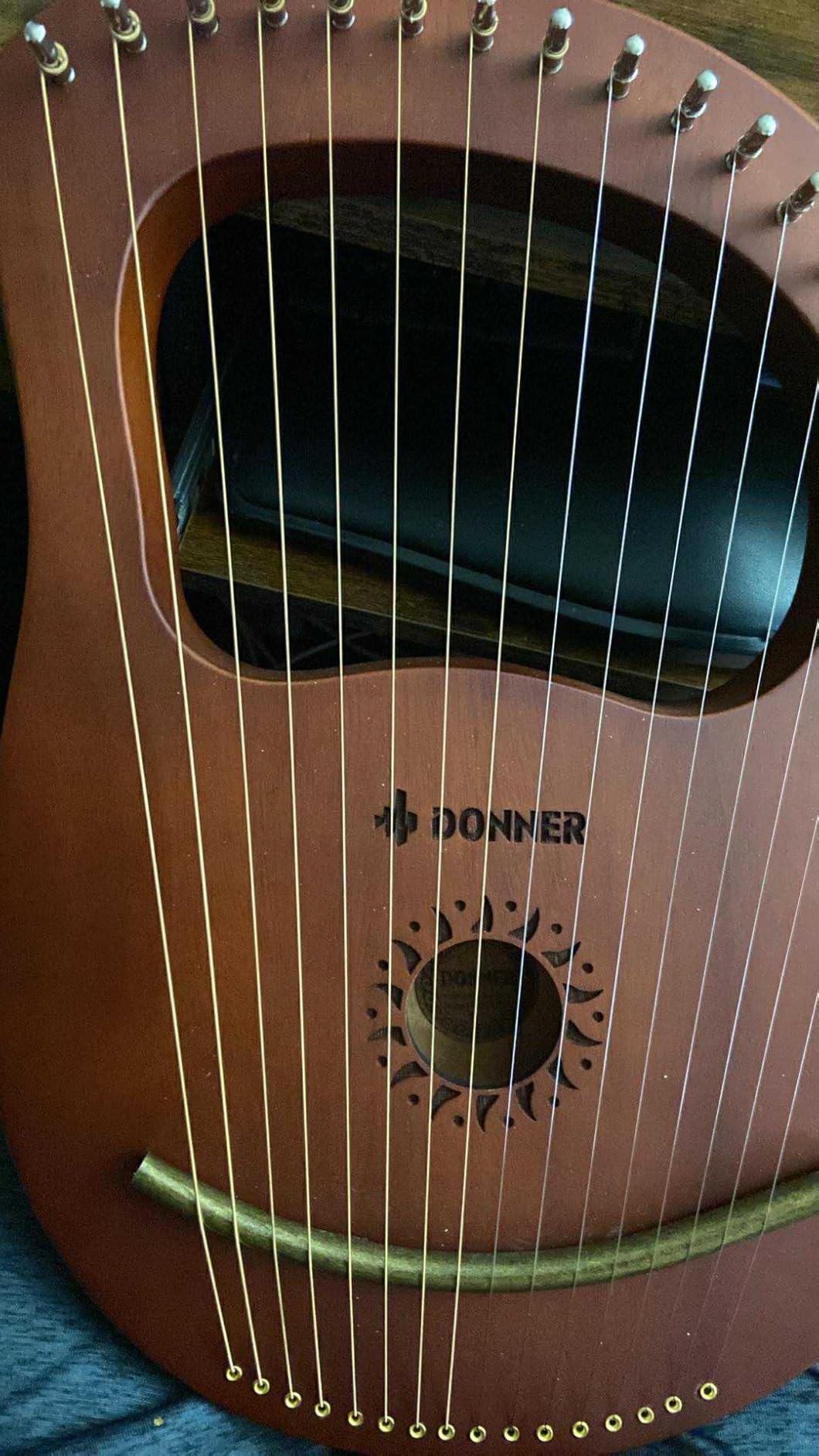 Donner 16-String Mahogany Lyre Harp Beginners Kit, Classic Greece, DLH-003 customer photo 1