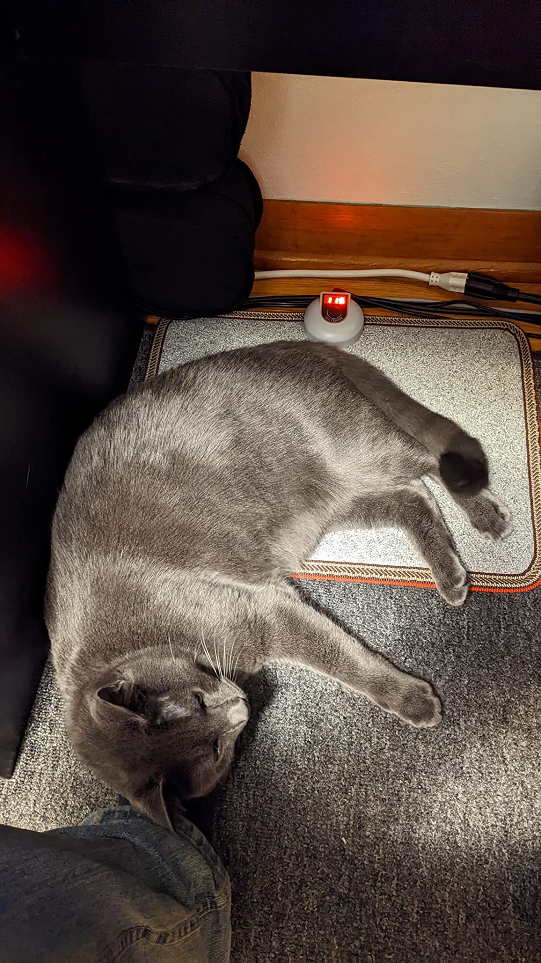 Electric Heated Floor Mats Under Desk, Heated Foot Warmer - 110v Toes Warming Heater for Office and Home (Stone Grain) customer photo 2