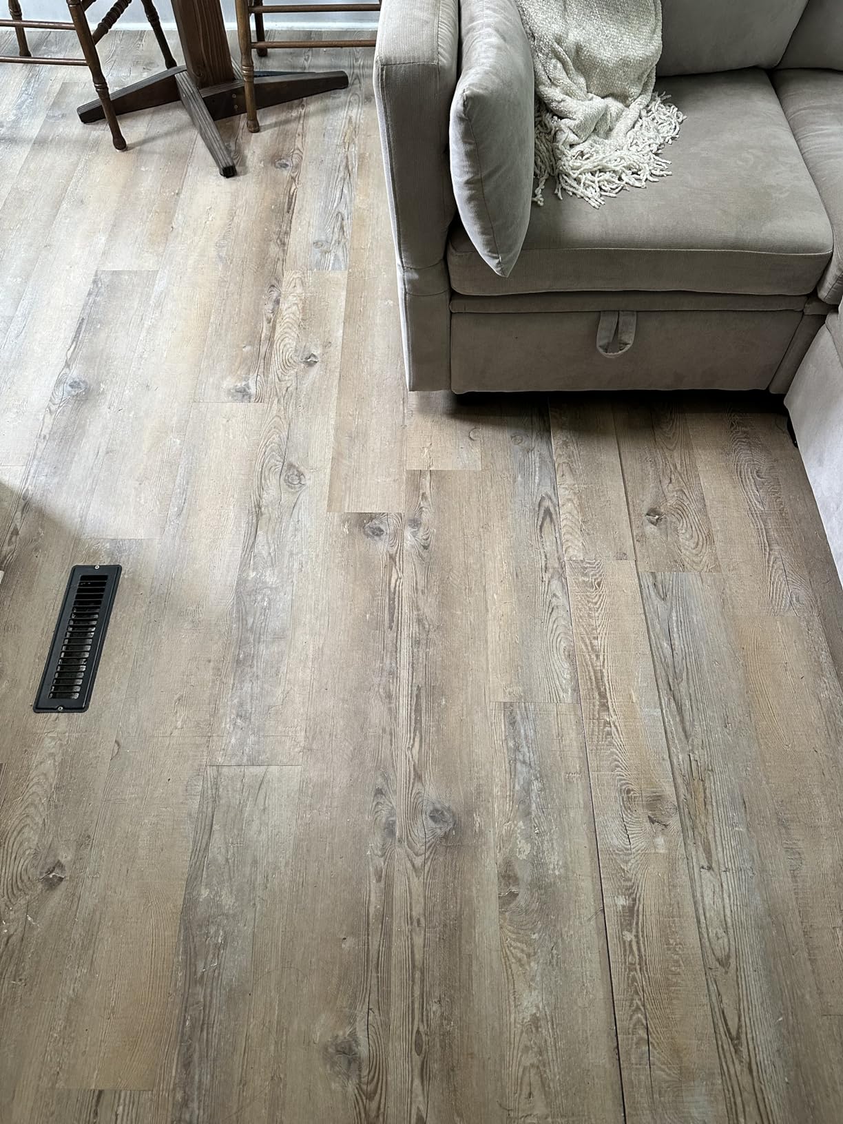 MSI Hampstead 6 in. x 48 in. Glue Down Luxury Vinyl Plank Flooring - Boardwalk Gray | Dark Gray Wood Look, 2MM Thick, 12MIL Wear Layer, 36 Sq. Ft. customer photo 1