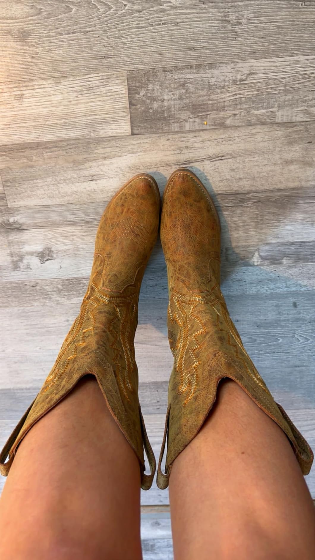 Rollda Cowboy Boots for Women, Cowgirl Boots, Comfortable Western Boots with Pointed Toe Stitched Embroidery for Country Concert Dancing Wedding Traveling Daily Outfits customer photo 2