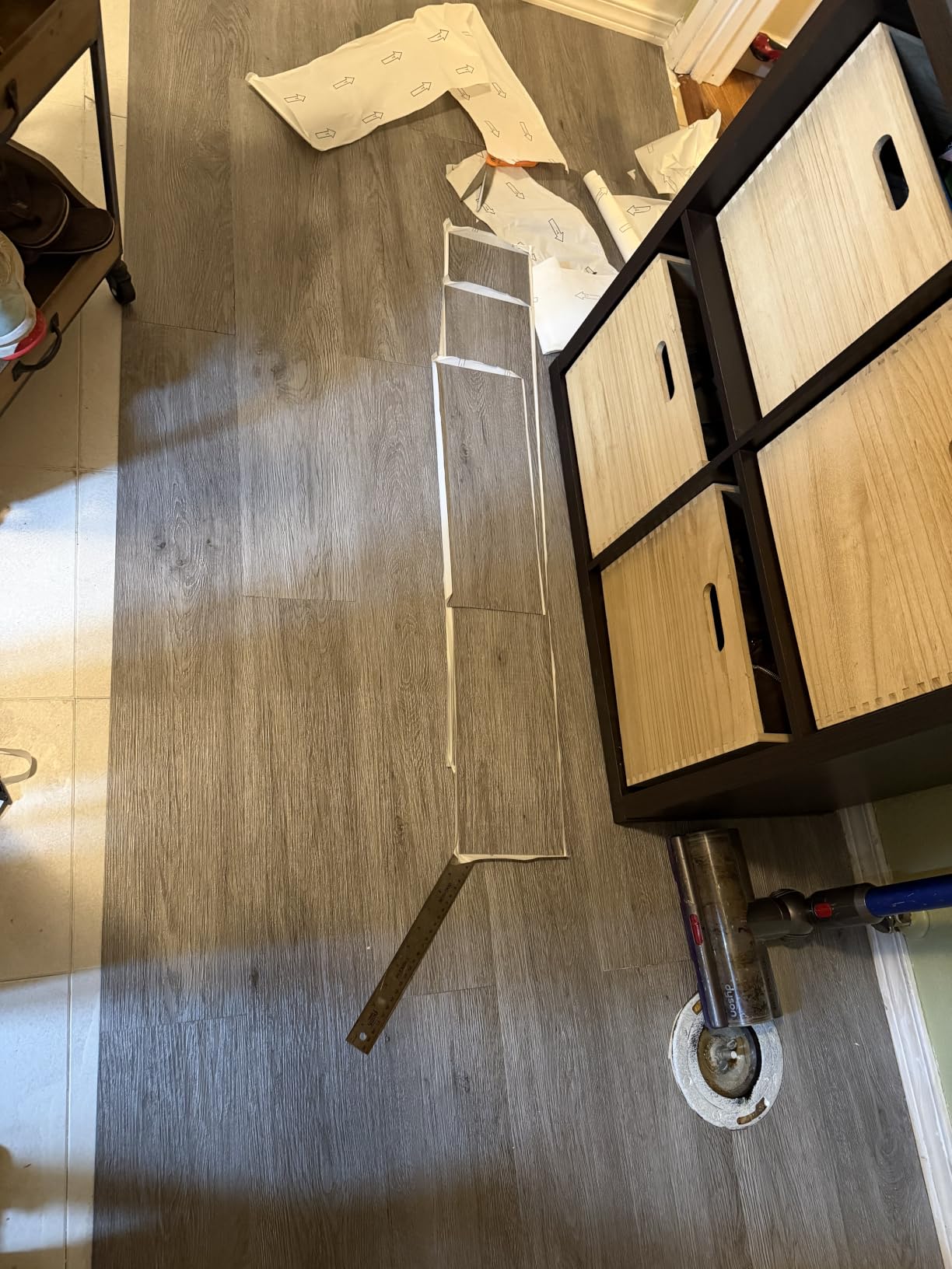 Art3d Peel and Stick Floor Tile Vinyl Wood Plank 36-Pack 54 Sq.Ft, Deep Gray, Rigid Surface Hard Core Easy DIY Self-Adhesive Flooring customer photo 1