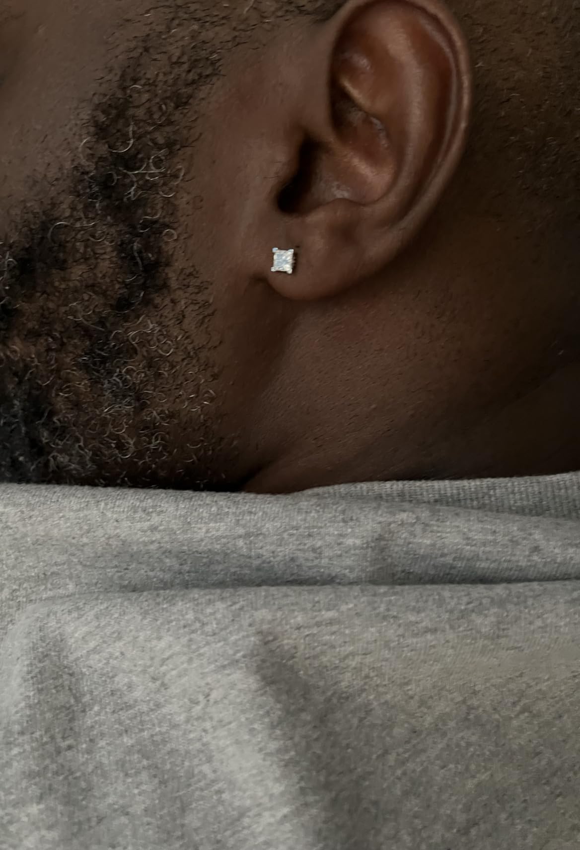 IGI Certified 1/2 to 4 Carat White Blue or Pink Lab Grown Diamond Stud Earrings for Women in 14K Gold (D-E-F/G-H, VS1-VS2, 0.50 to 4.00 cttw) Princess Cut Push Back Studs customer photo 1