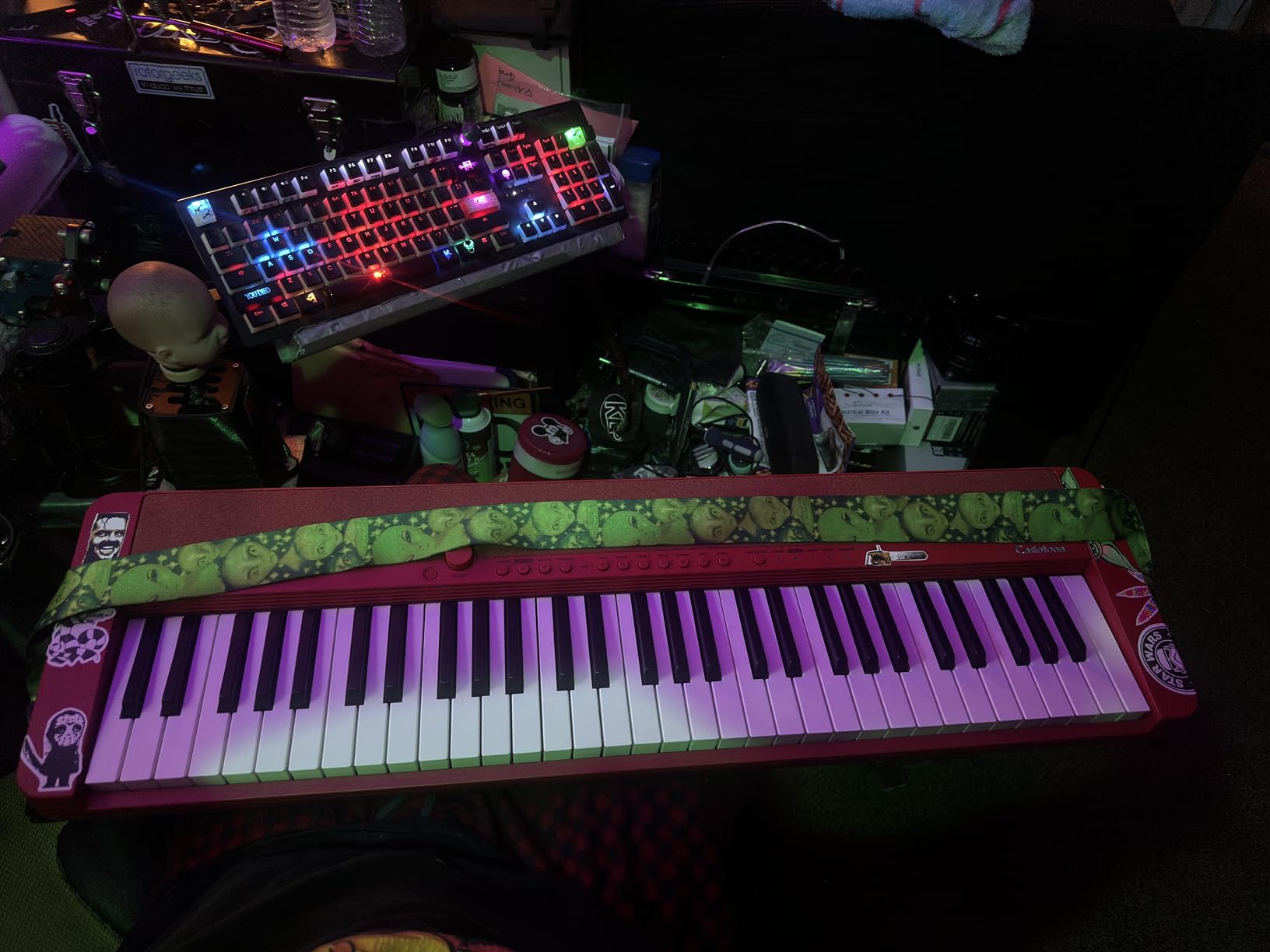 Casiotone CT-S1 - 61-Key Touch-Sensitive Retro Keyboard | Sleek, Portable Design for Beginners to Pros | Stereo Grand Piano + 60 AiX Tones | USB-MIDI Connectivity | Red customer photo 2