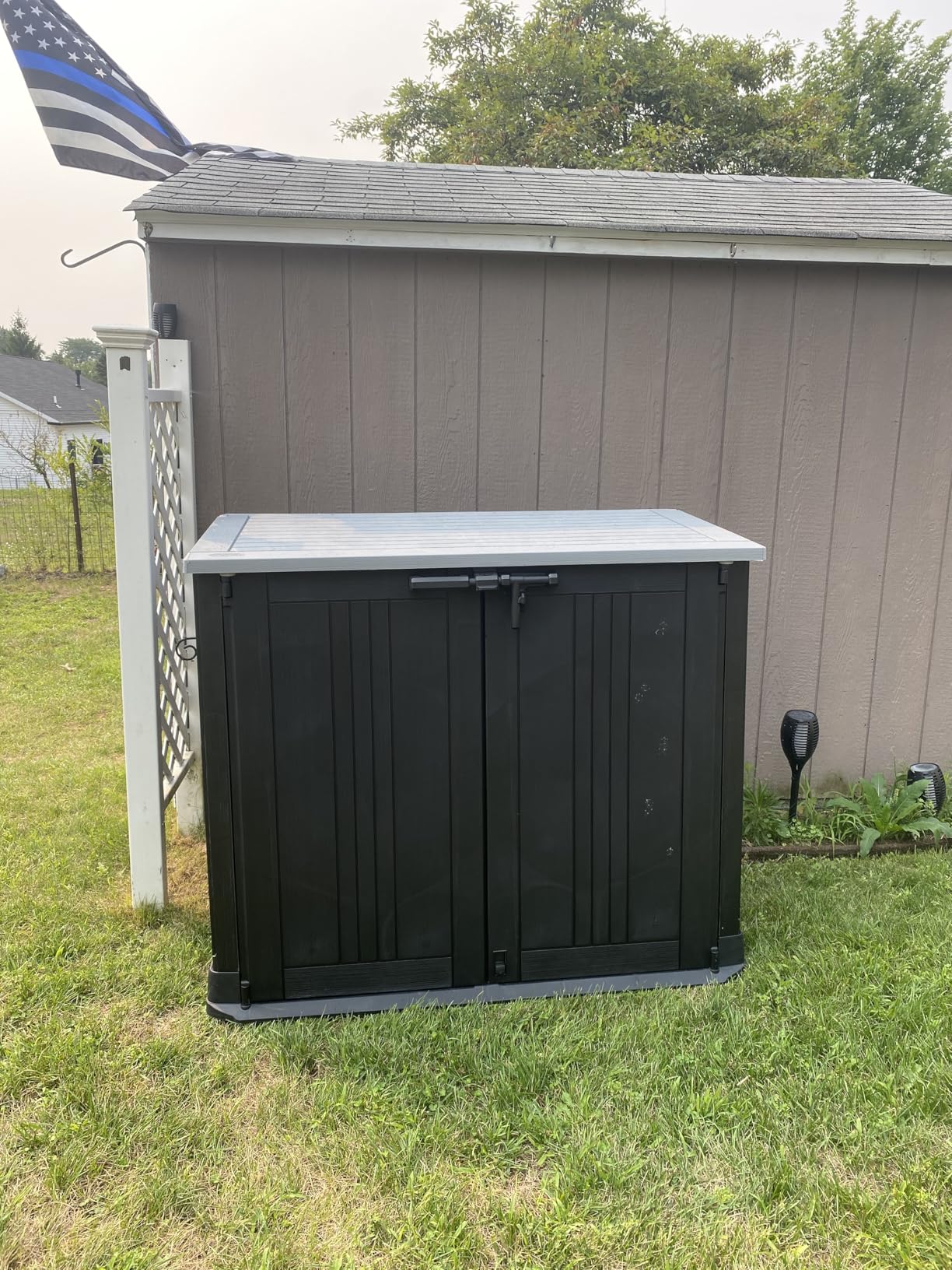 Keter Store-It-Out Prime 4.3 x 3.7 ft. Outdoor Resin Storage Shed with Easy Lift Hinges, Perfect for Yard Tools, Pool Floats and Garden Accessories, Black customer photo 2