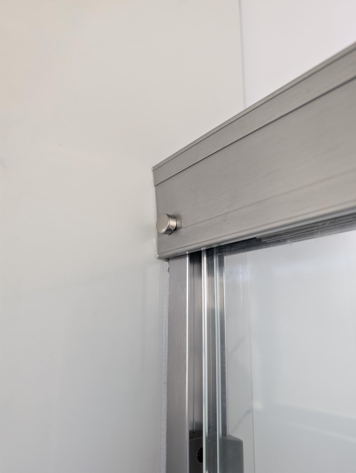 ELEGANT Semi-Frameless Sliding Shower Door Adjustable 56-60 in. W x 72 in. H, Bathroom Sliding Shower Door with 1/4'' Clear Tempered Glass, Matte Black Finish Double Sliding Glass Shower Enclosure customer photo 1