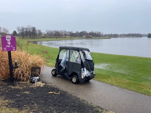 10L0L Golf Cart Deluxe Driving Enclosure 2 Passenger Fits EZGO TXT & RXV Golf Cart, Heavy Duty 600D Waterproof Portable Drivable Enclosure customer photo 2