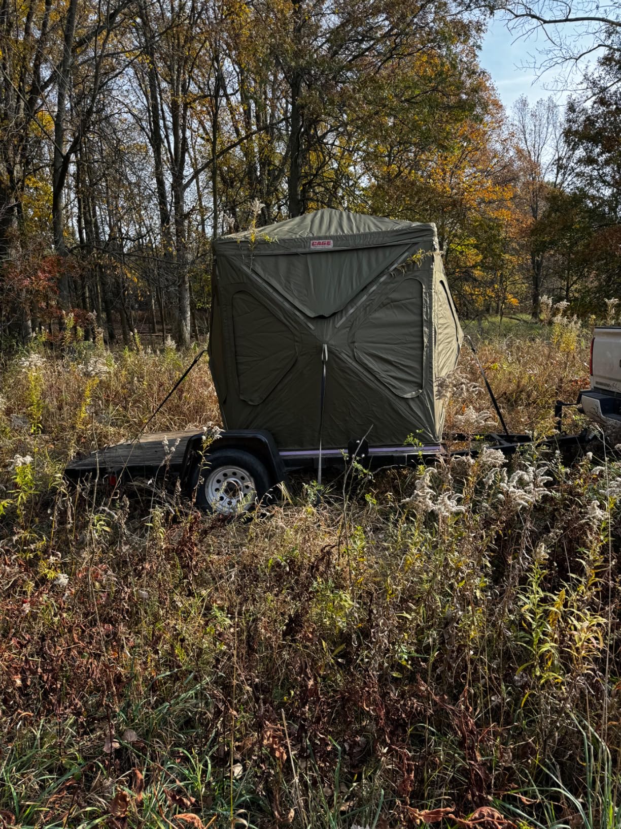 CAGE Permanent Hub Blind R30 Hunting Blind, Tower, Floormat, Shooting Rail and Blaze Orange Safety Cap, Each Sold Separately customer photo 1