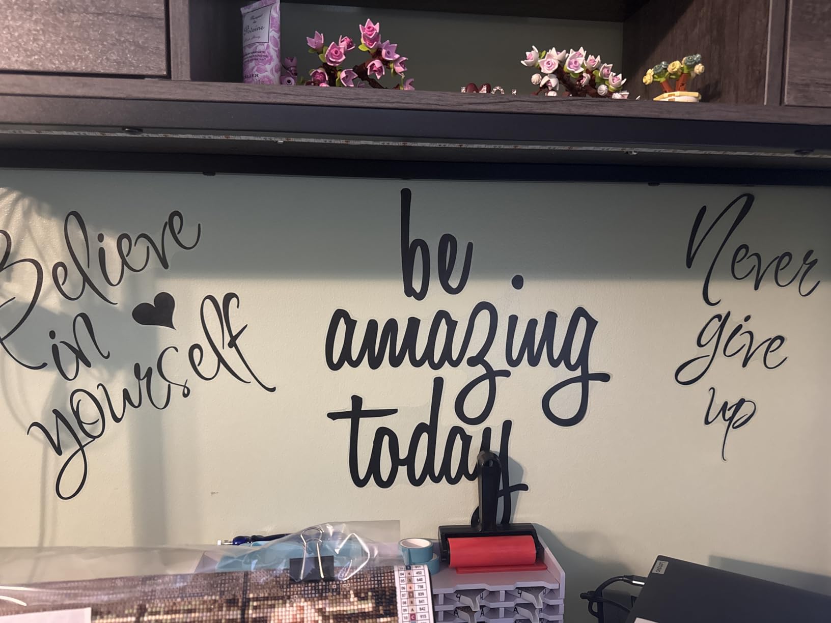 Sinekong Large Inspirational Quote Wall Decals Removable Positive Saying Lettering Stickers Motivational Word Decal Peel and Stick for Classroom Home Living Room Bedroom Office DIY Art Decor customer photo 1