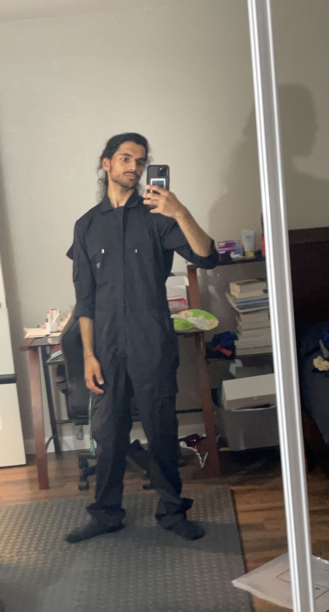 HISEA Men's Long Sleeve Coverall, Twill Mechanic Work Jumpsuit with Pockets | Stain and Wrinkle Resistant, Lightweight, Industrial Uniform Fit, Utility Work Wear customer photo 2