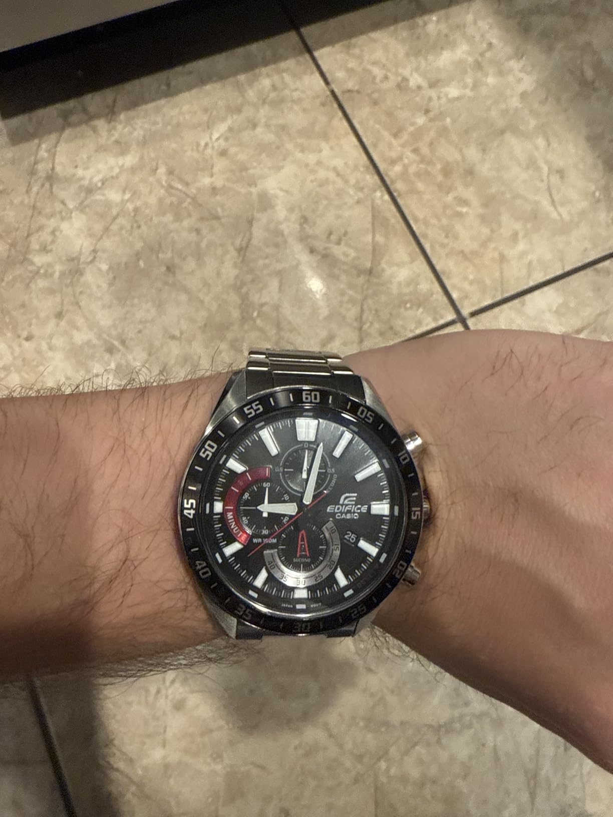 Casio Men's Quartz Watch with Stainless Steel Strap, TBA, 22 (Model: EFV620D-1A4V), Silver-Tone customer photo 1