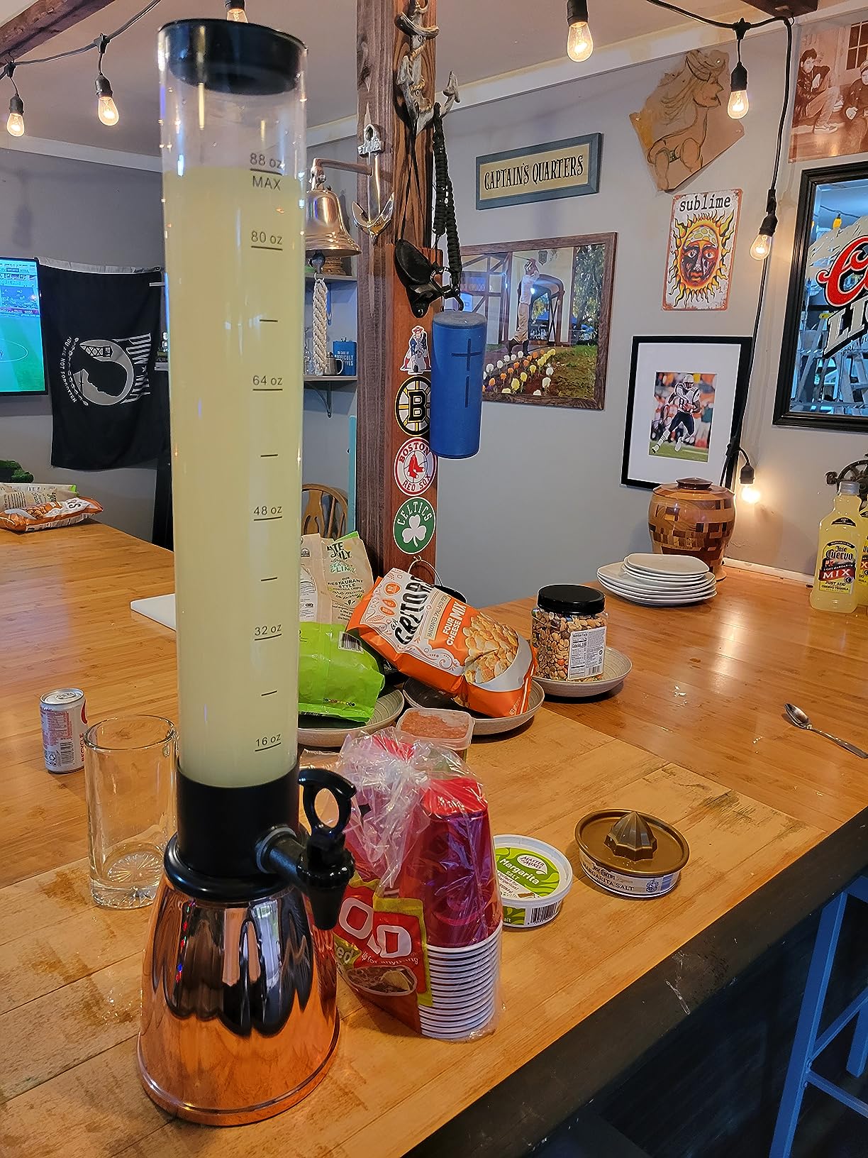 OGGI Beer Tower 3L/100oz - Beverage Dispenser with Spigot & Ice Tube, Margarita Tower, Mimosa Tower, Perfect Drink Dispensers for Parties, Drink Tower, Holds 6 Pints of Beer - Copper customer photo 1