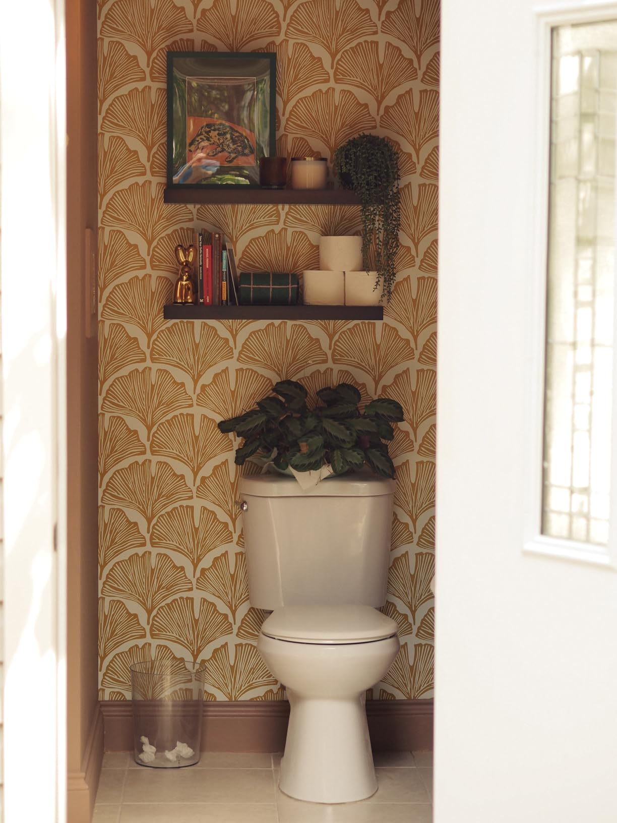 x Novogratz Waverly Blue Feather Palm Removable Peel and Stick Wallpaper, 20.5 in X 16.5 ft, Made in The USA customer photo 2