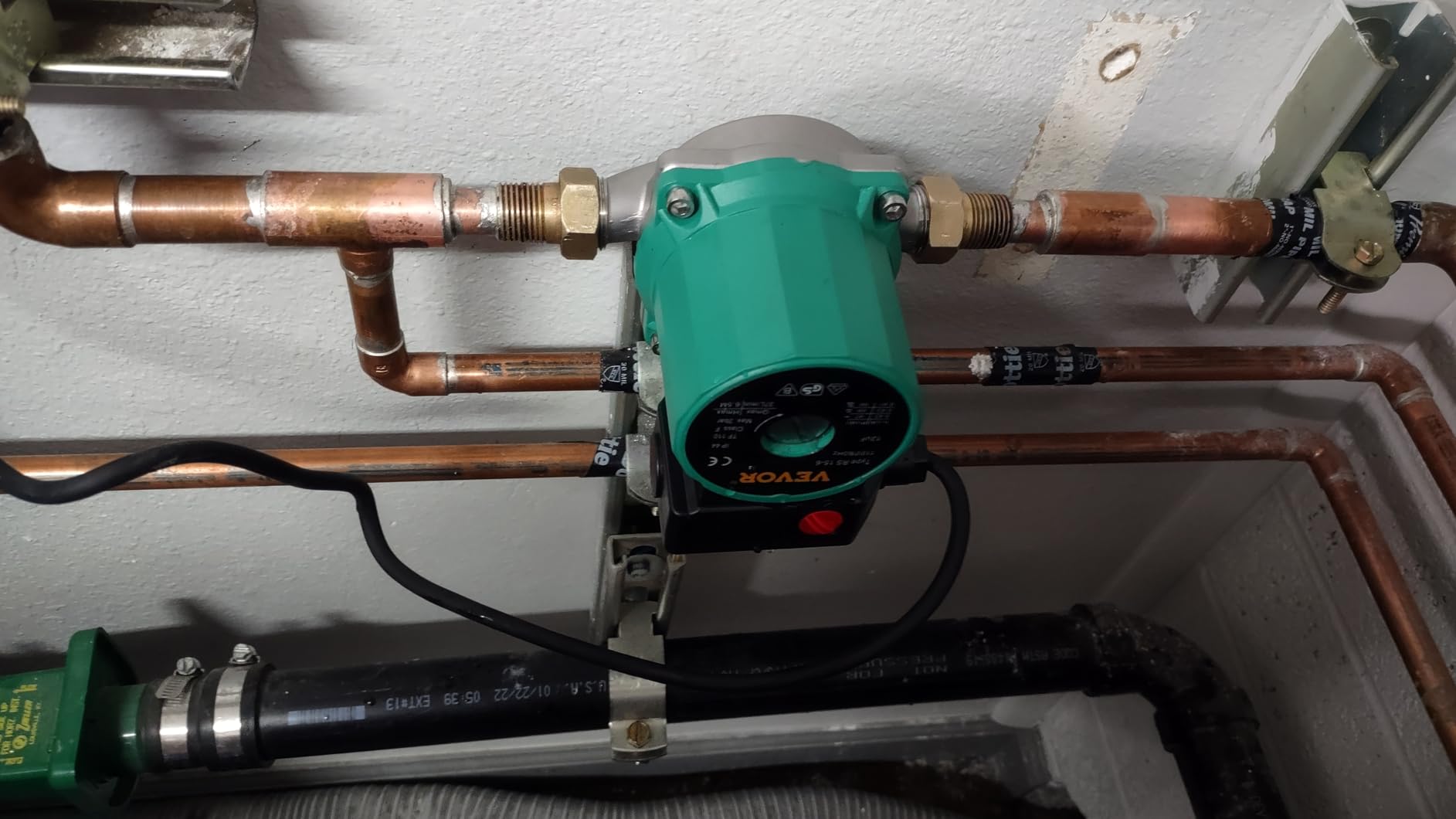 VEVOR Hot Water Recirculating Pump, 93W, 110V Water Circulator Pump, Circulation Pump, 3/4