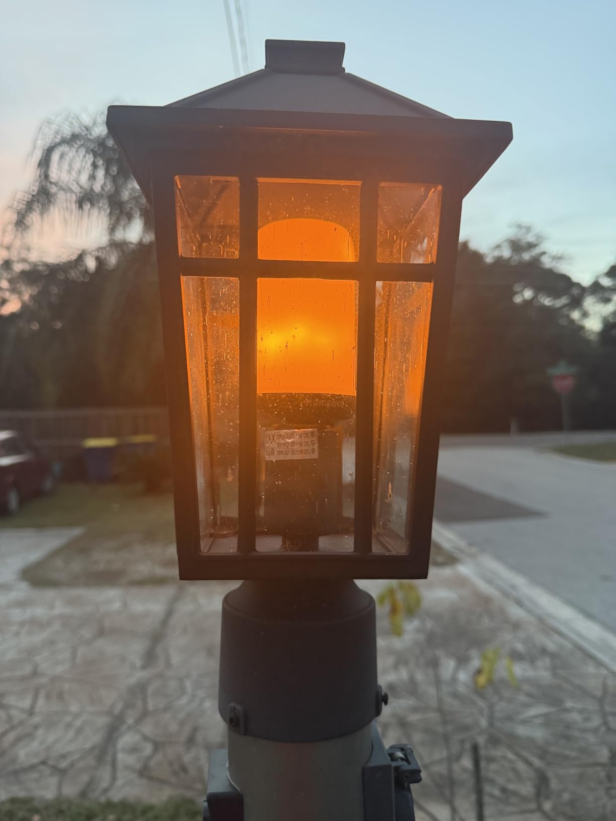 Darkaway Outdoor Post Lights Lamp Post Light Fixture, Waterproof Aluminum Housing with Glass, Fence Post Deck Lighting for Garden, Patio, Pathway (1 Pack, Black) customer photo 1