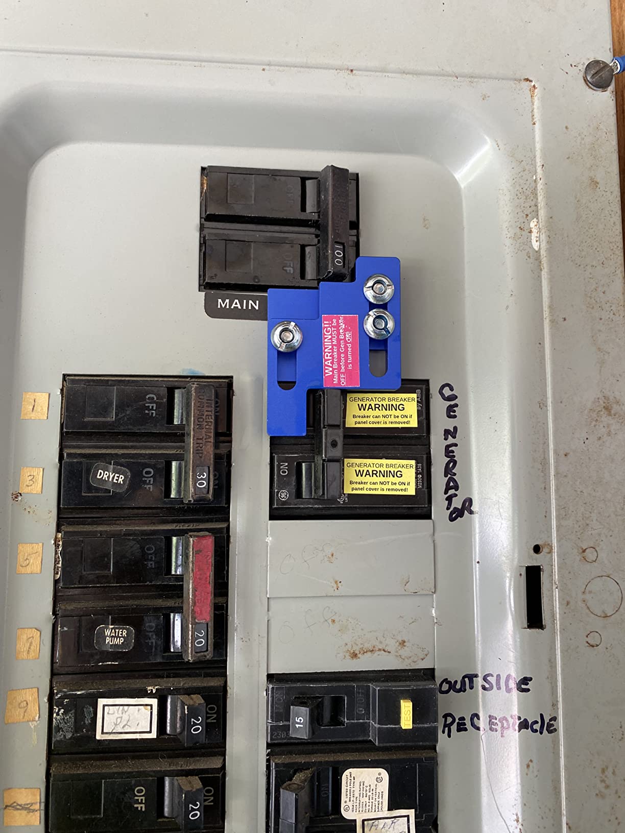 GenSafety Generator Breaker Panel Interlock Kit for GE 100 Amp Panel customer photo 2