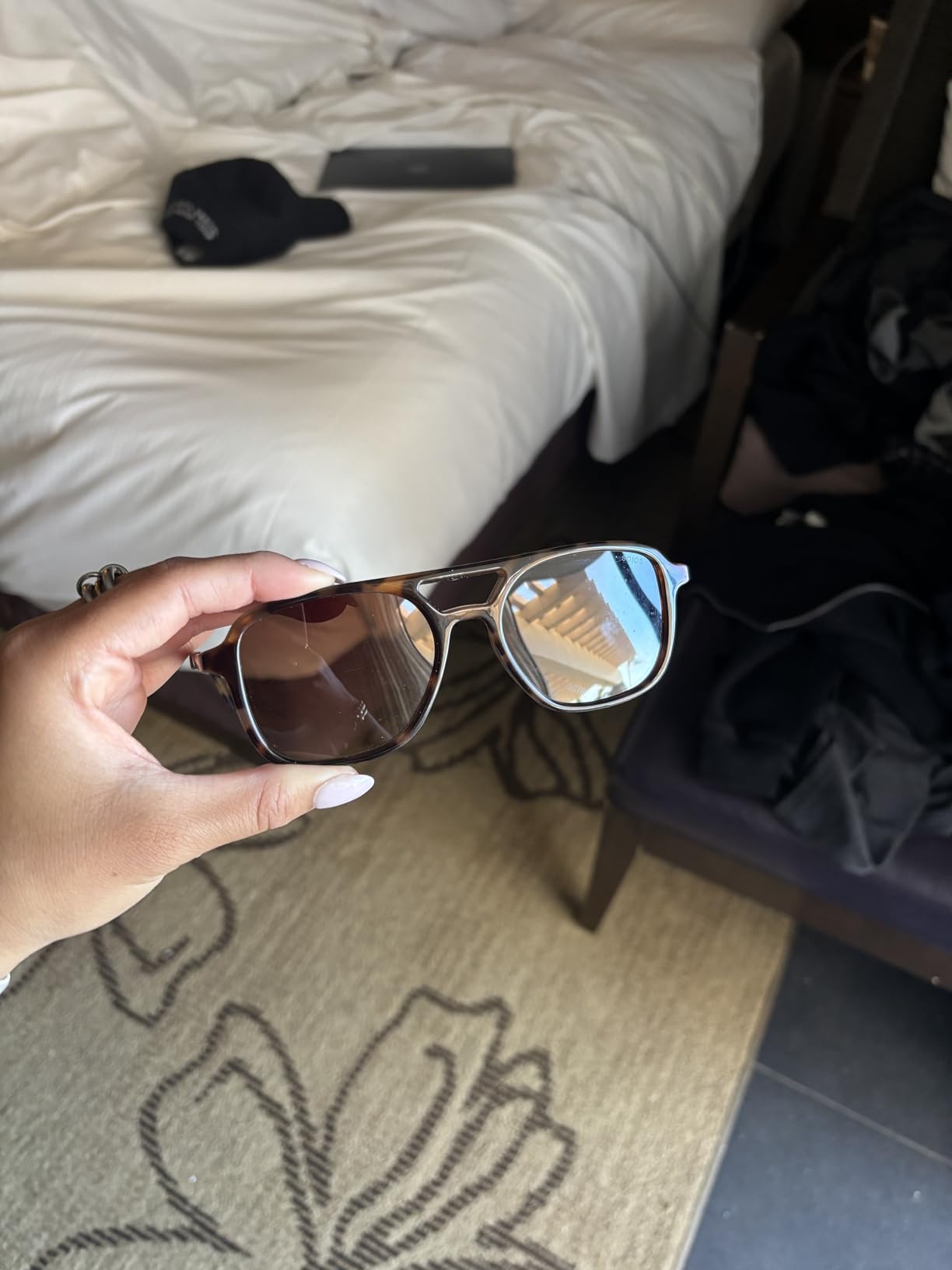 SOJOS Retro Aviator Sunglasses for Women Men,Trendy Rectangle Womens Mens Shades Sun Glasses SJ2202 customer photo 2