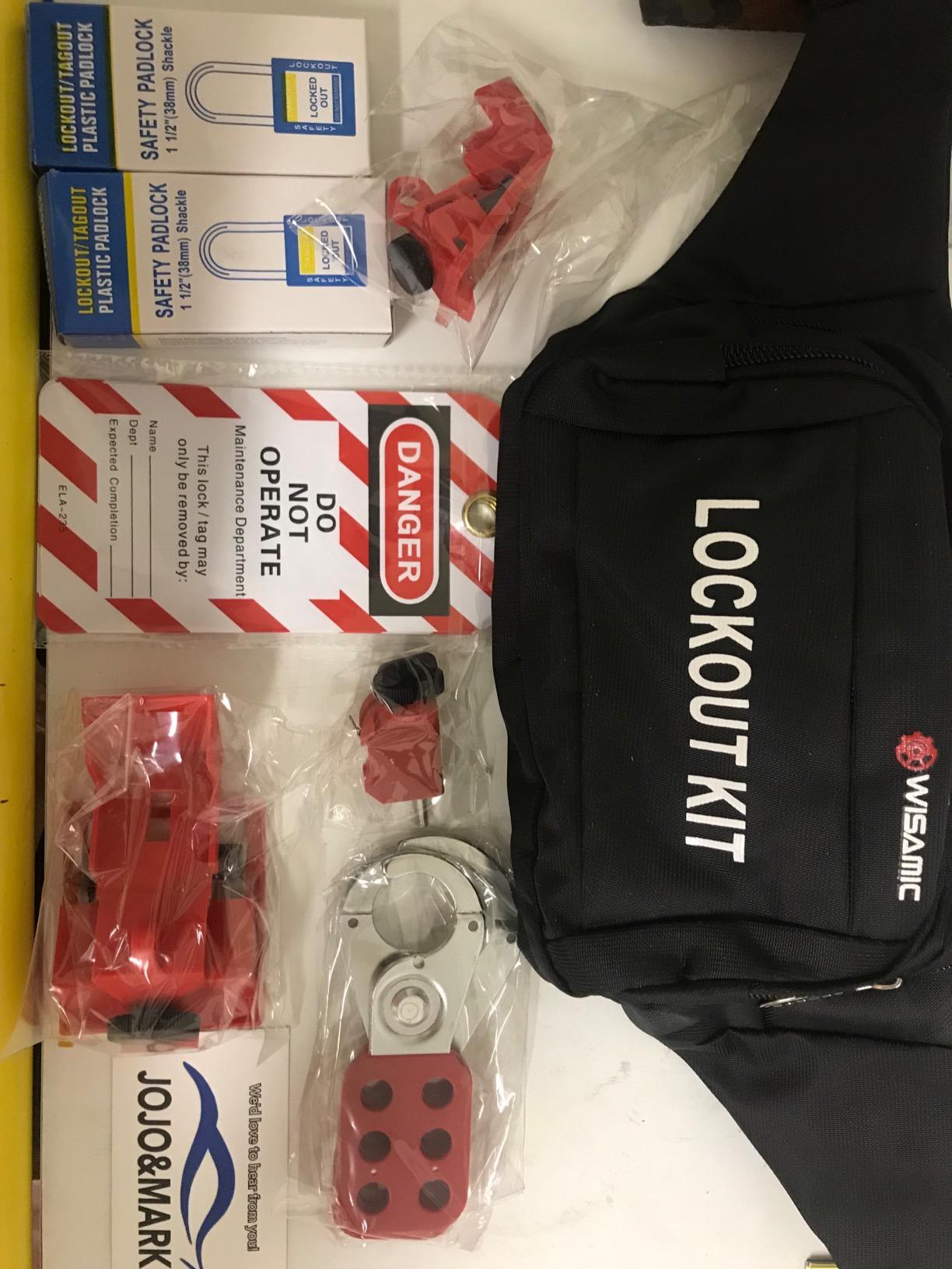 Lockout Tagout Kit - Clamp-On Circuit Breaker Lockout, Group Lockout Hasps, Lockout Tag, Universal Multi-Pole Breaker with Tool Box customer photo 2