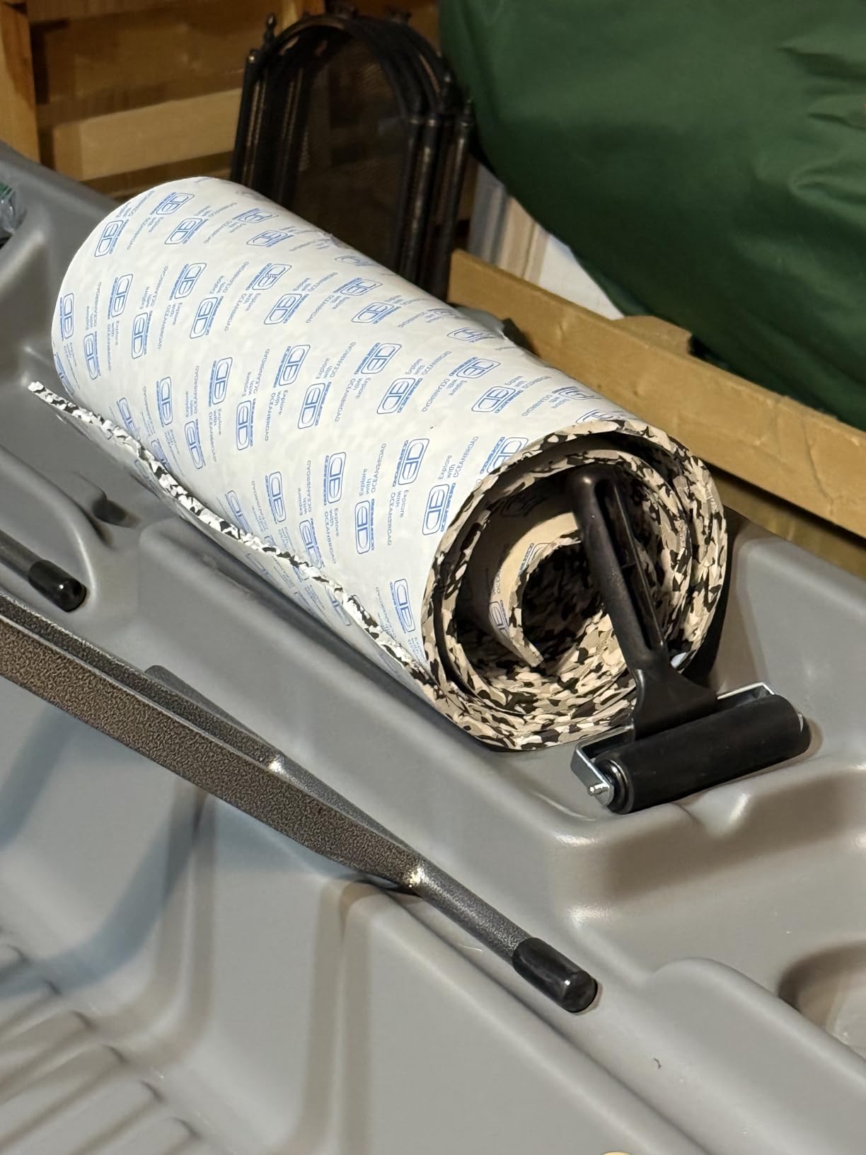 KXKZREN Rubber Roller for Flooring Installation 4 inch Rubber Brayer Glue Roller for Boat Flooring Install Printmaking Painting Stamping Wallpaper Gluing Application customer photo 2