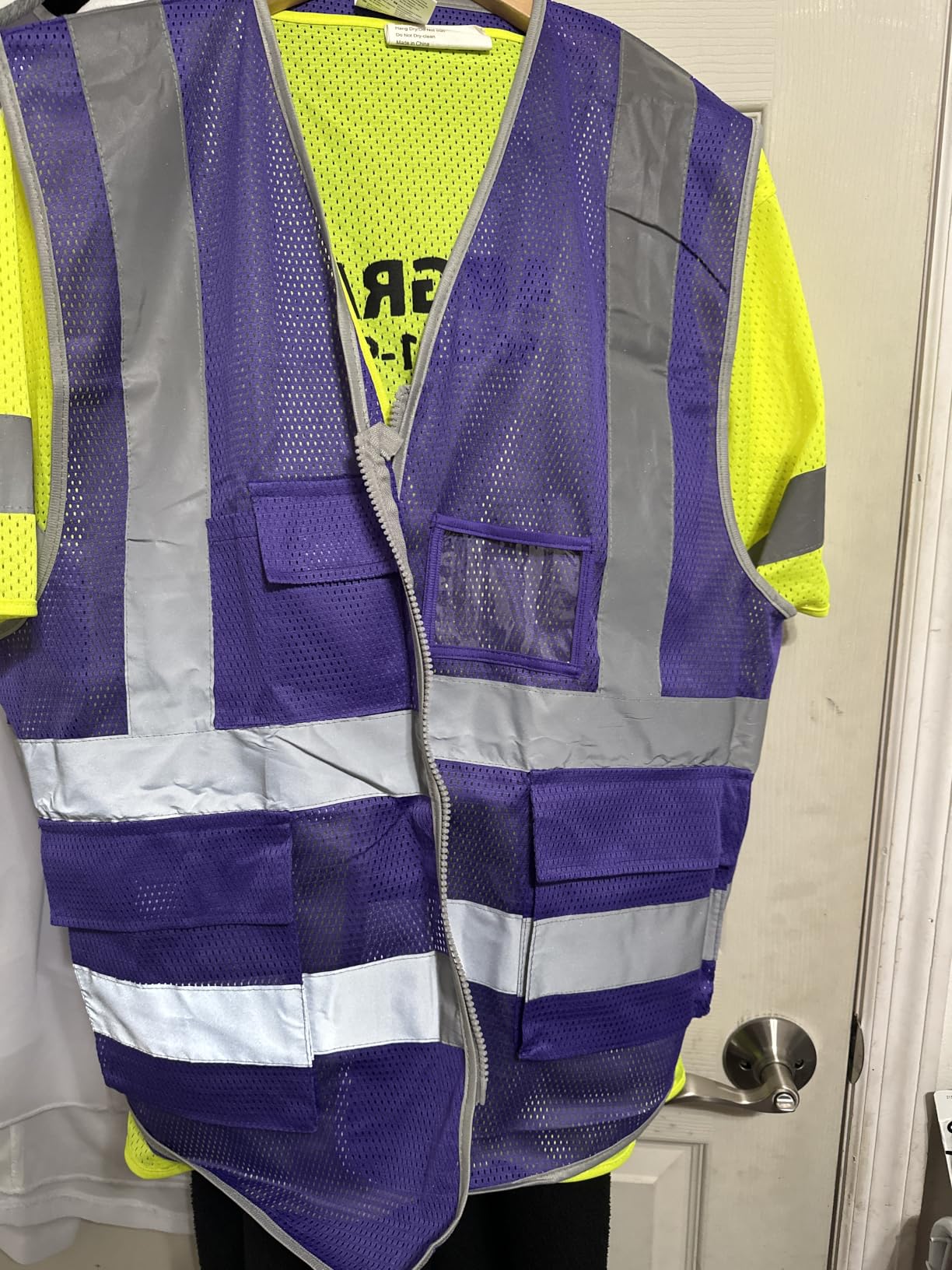HYCOPROT High Visibility Mesh Safety Reflective Vest with Pockets and Zipper, Meets ANSI/ISEA Standards customer photo 1