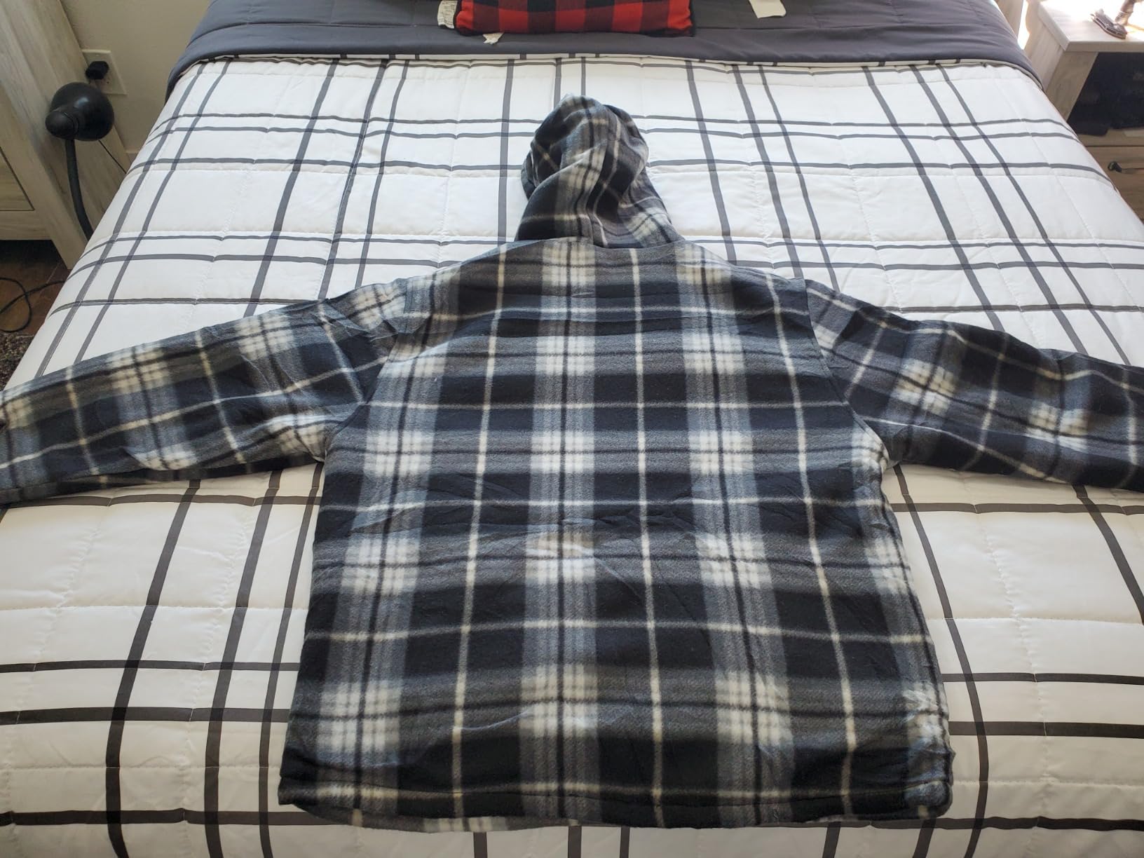 SCODI Men's Flannel Shirt Jacket Fleece Sherpa Lined Plaid Jackets Coat Full Zip Up Hoodie Winter Outwear customer photo 2