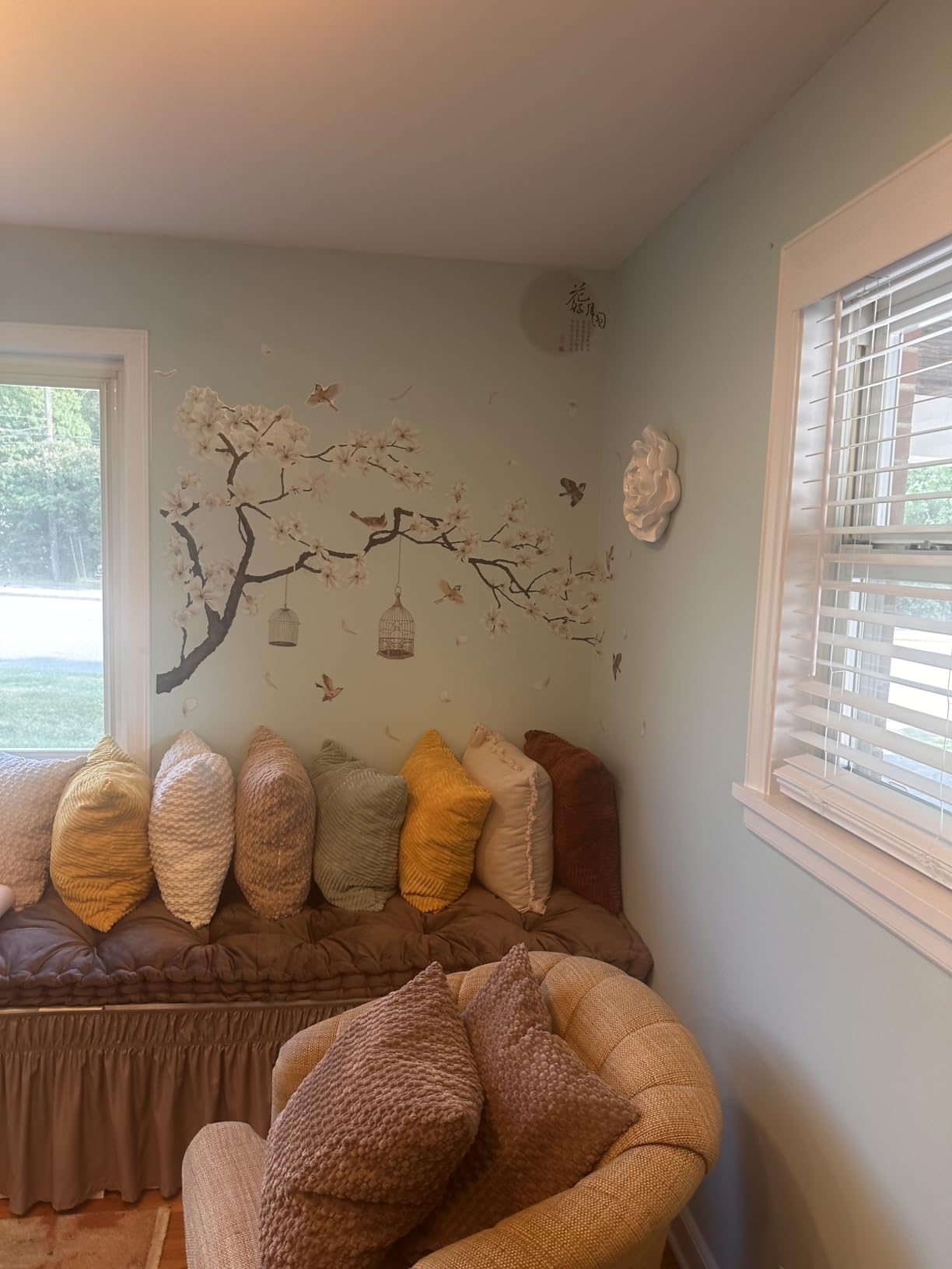 Large White Flower Wall Stickers, 50