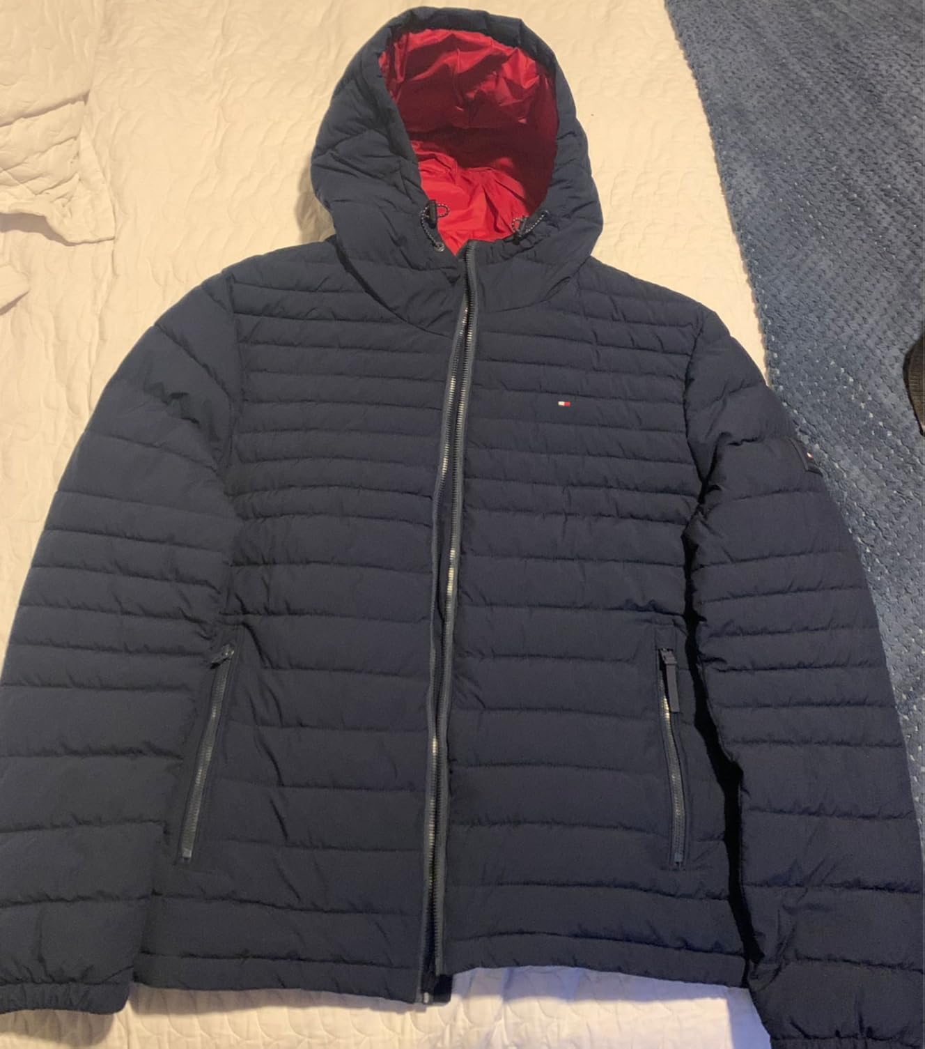 Tommy Hilfiger Men's Stretch Poly Hooded Packable Jacket customer photo 2