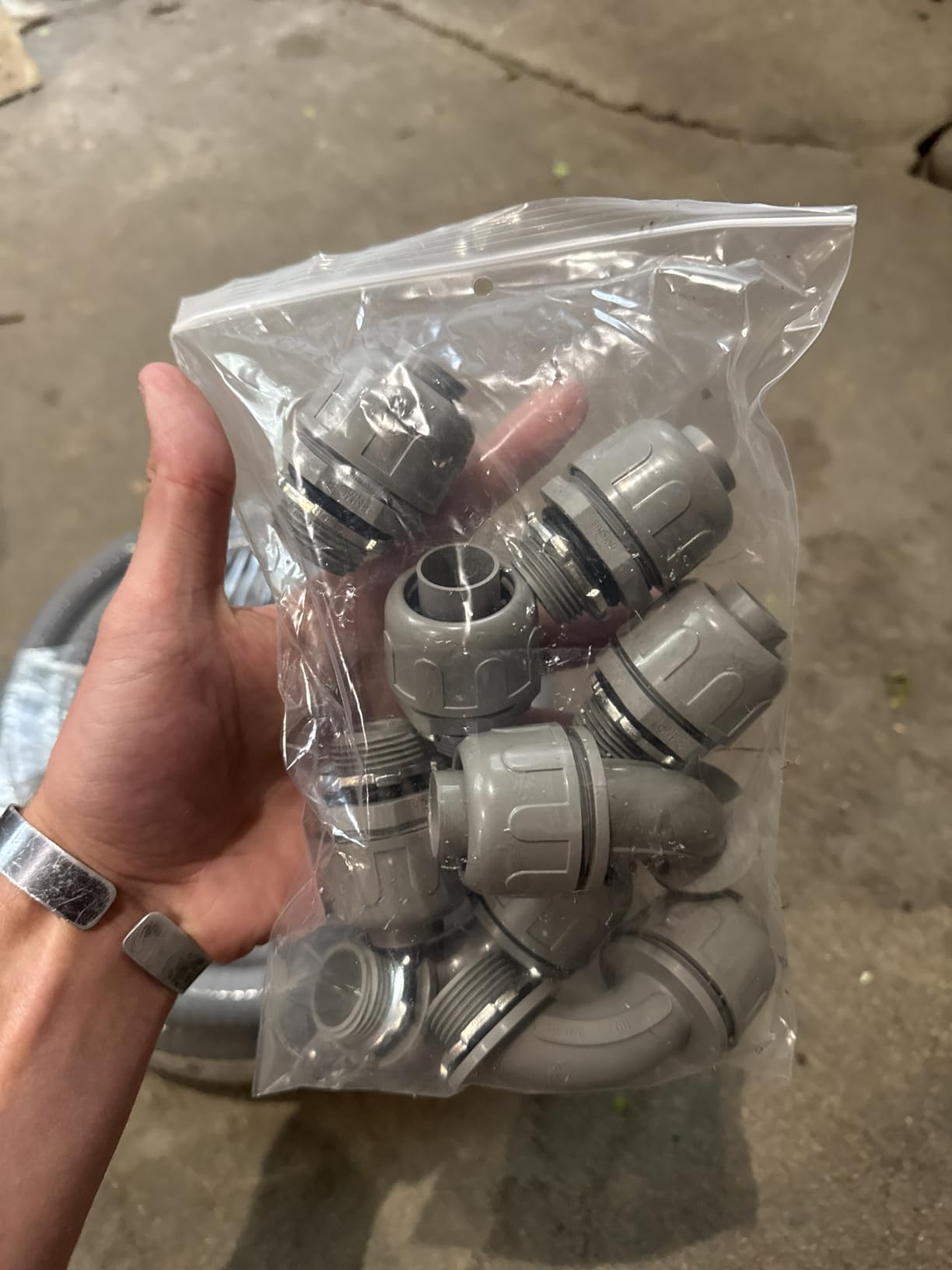 Liquid-Tight Conduit and Connector Kit 1/2 Inch 25 Ft | Flexible Non Metallic Liquid Tight Electrical Conduit with 5 Straight 3 Angle Fittings,UL Certification,Electrical Conduit customer photo 2