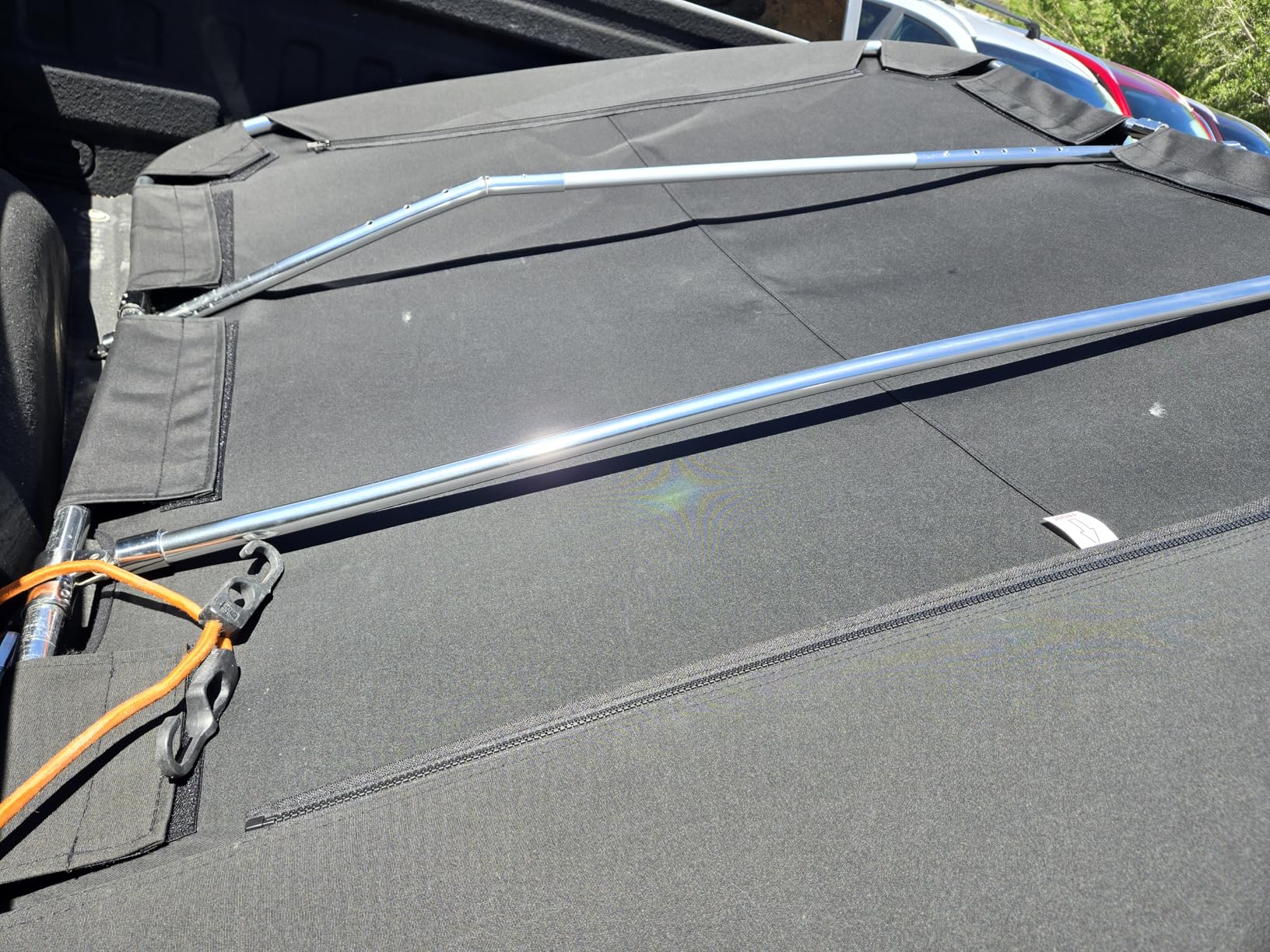FASWORX Universal Boat Bimini Top Mounts on Wakeboard Tower, 600D Bimini Top Canvas, Frame, & Clamps, Universal Boat Canopy for Most 2-2.5