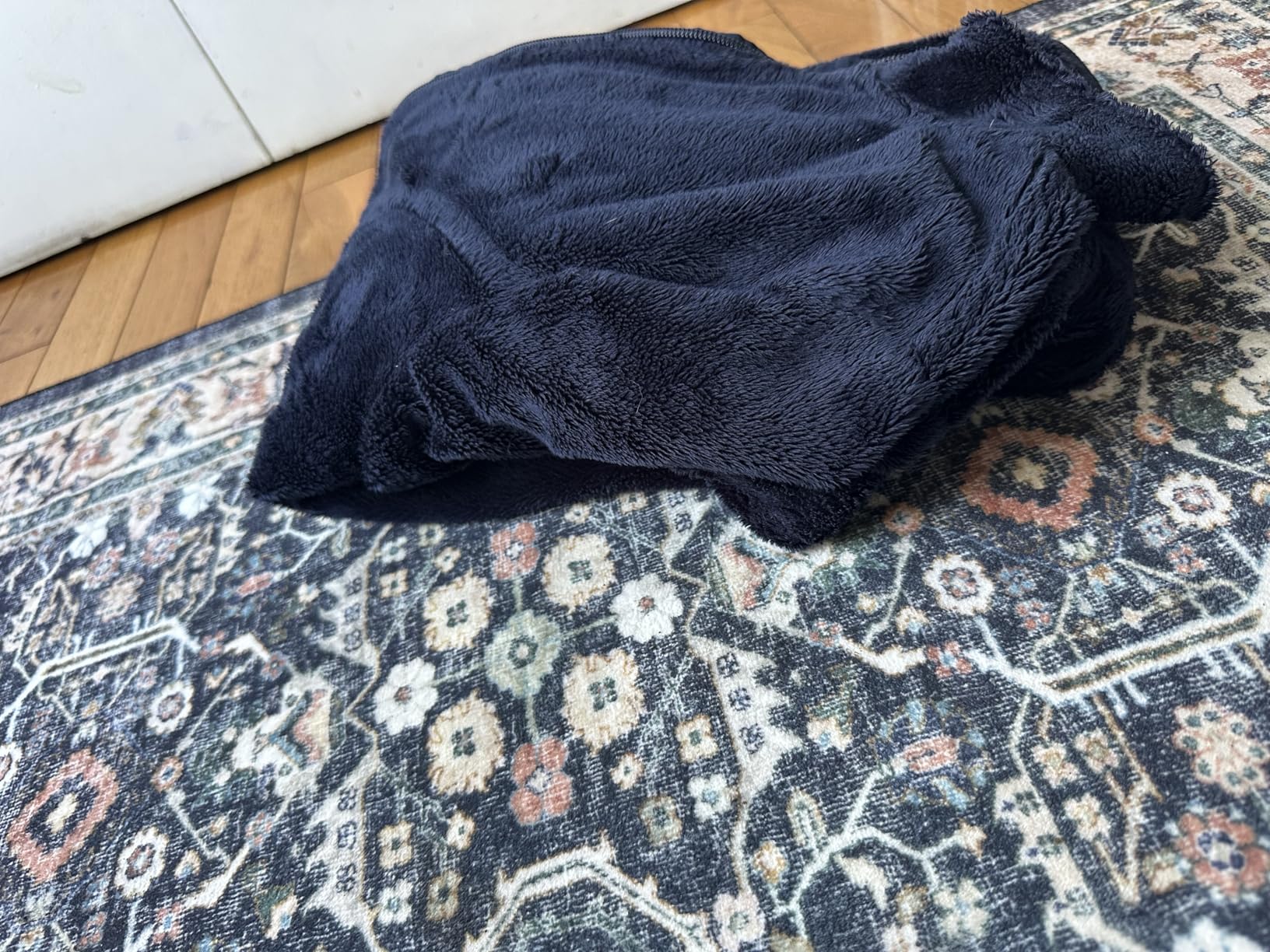 2x12 Non Slip Runners for Hallways: Washable Long Ultra Soft Kitchen Rug Vintage Floor Mat for Living Room Bedroom Accent Farmhouse Door Mat for College Dorm Stain Resistant Area Rug (Black, 2x12) customer photo 2