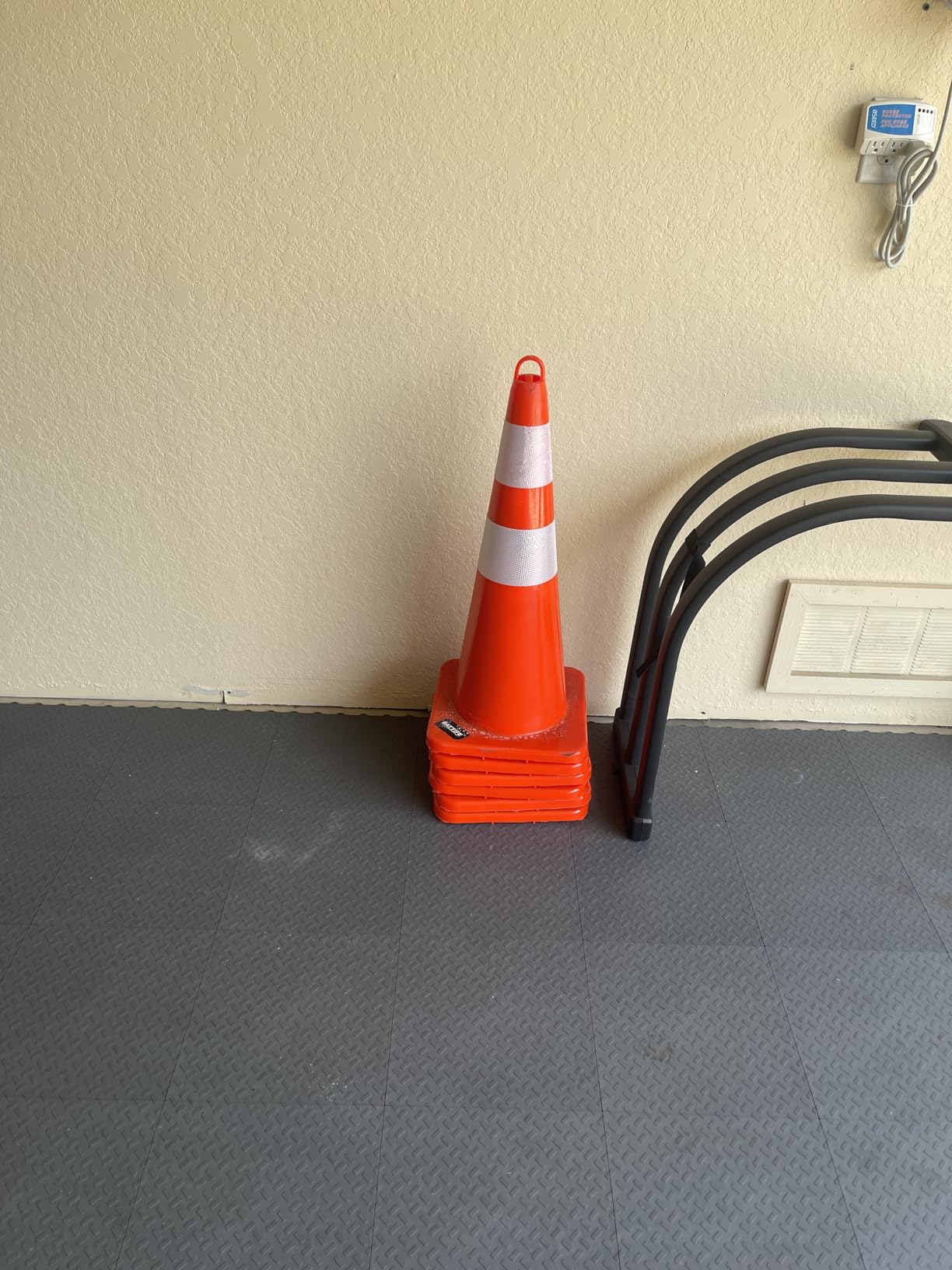BATTIFE Traffic Safety Cones 36 Inch 6 Pack Orange Heavy Duty | Easy carry & storage, reflective collars, tough PVC, wide base, parking, construction events & driving training customer photo 2