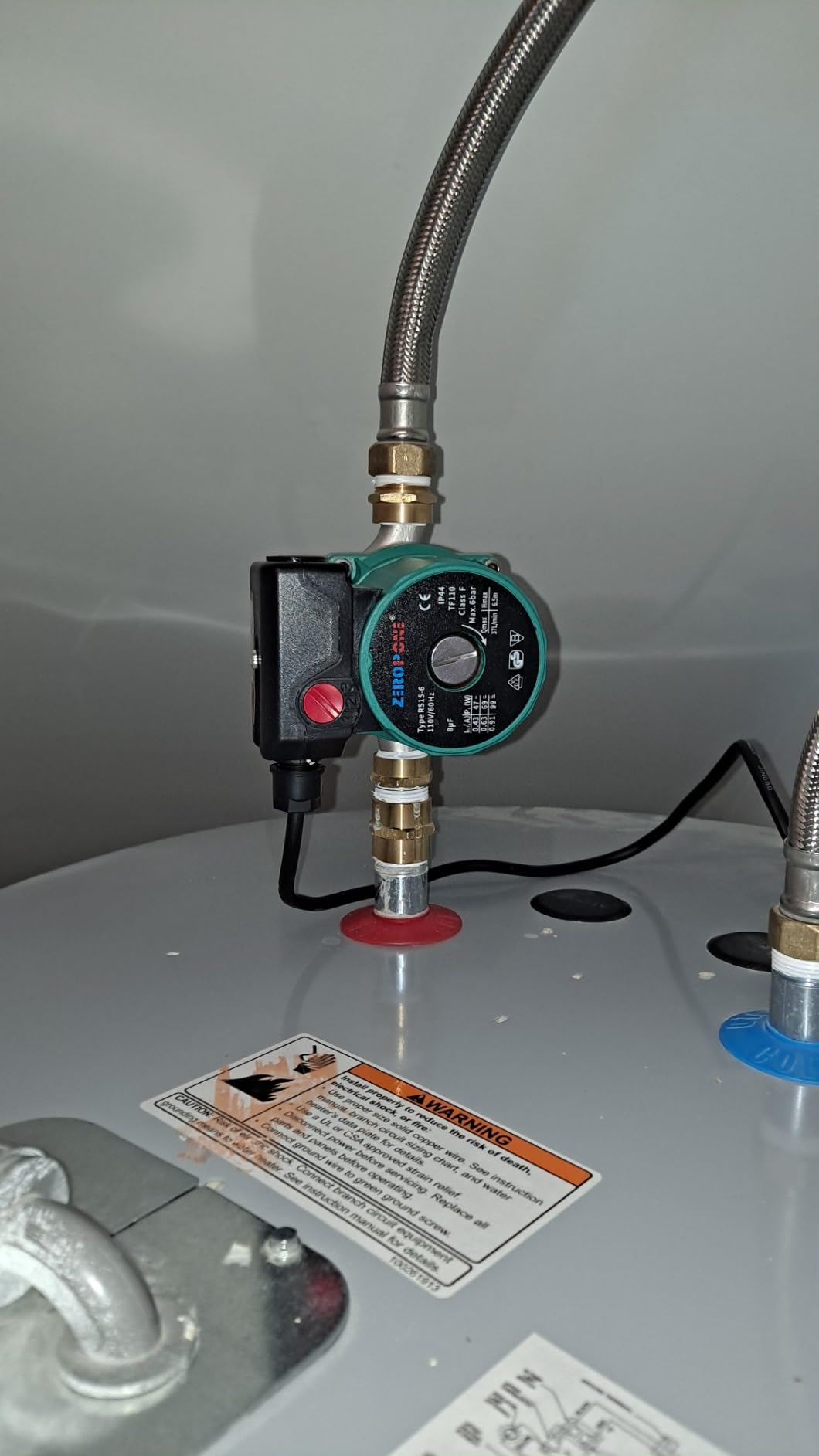 Hot Water Recirculating Pump 93W for Electric Water Heater System, 3-Speed Stainless Steel Head customer photo 2