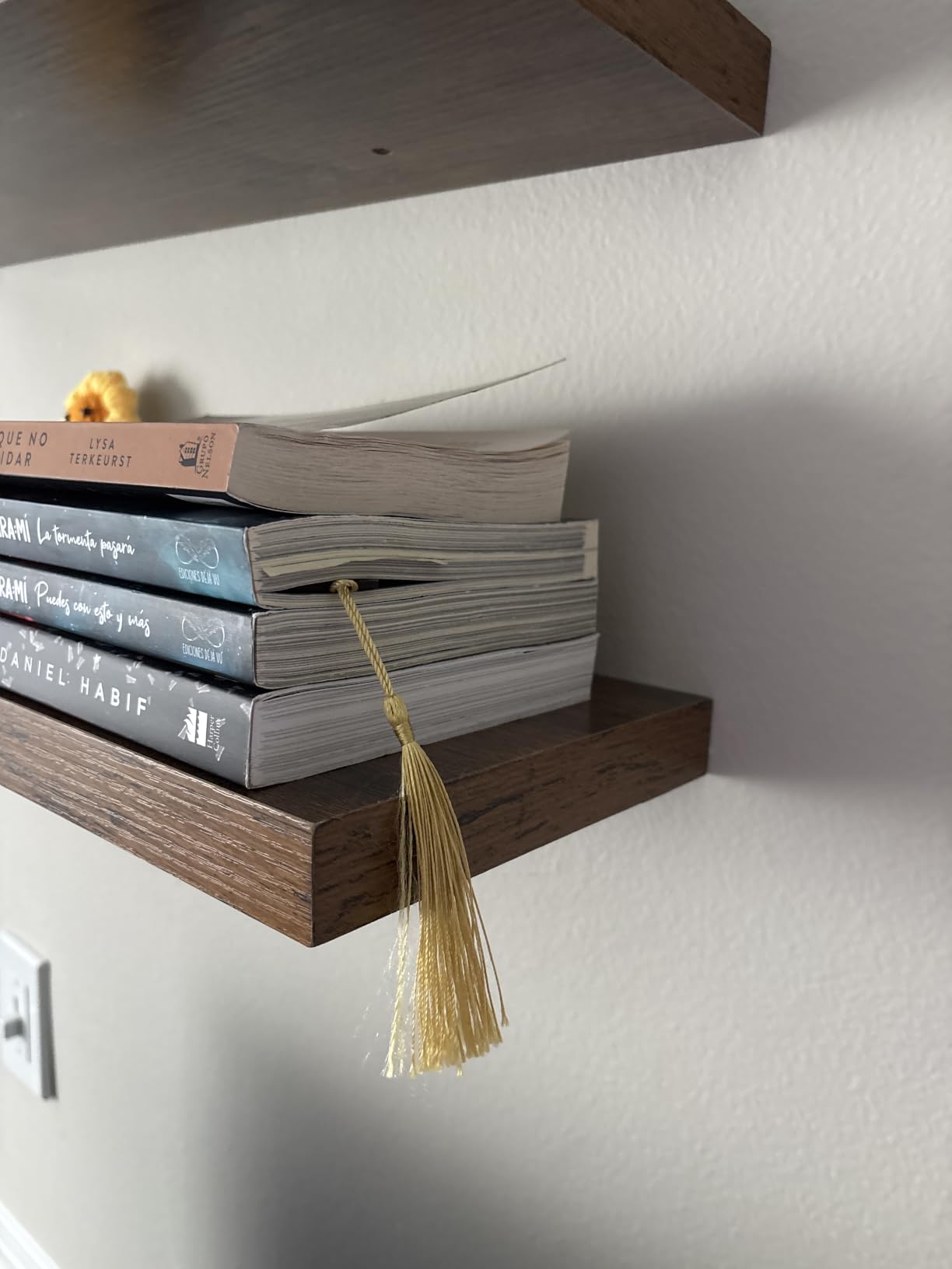 Forbena 24 Inch Floating Shelves for Wall Decor, White Wall Book Shelves for Bedroom, Large Long Deep Hanging Shelves for Bathroom Office Laundry Living Room Kitchen Closet Storage - Set of 3 customer photo 2