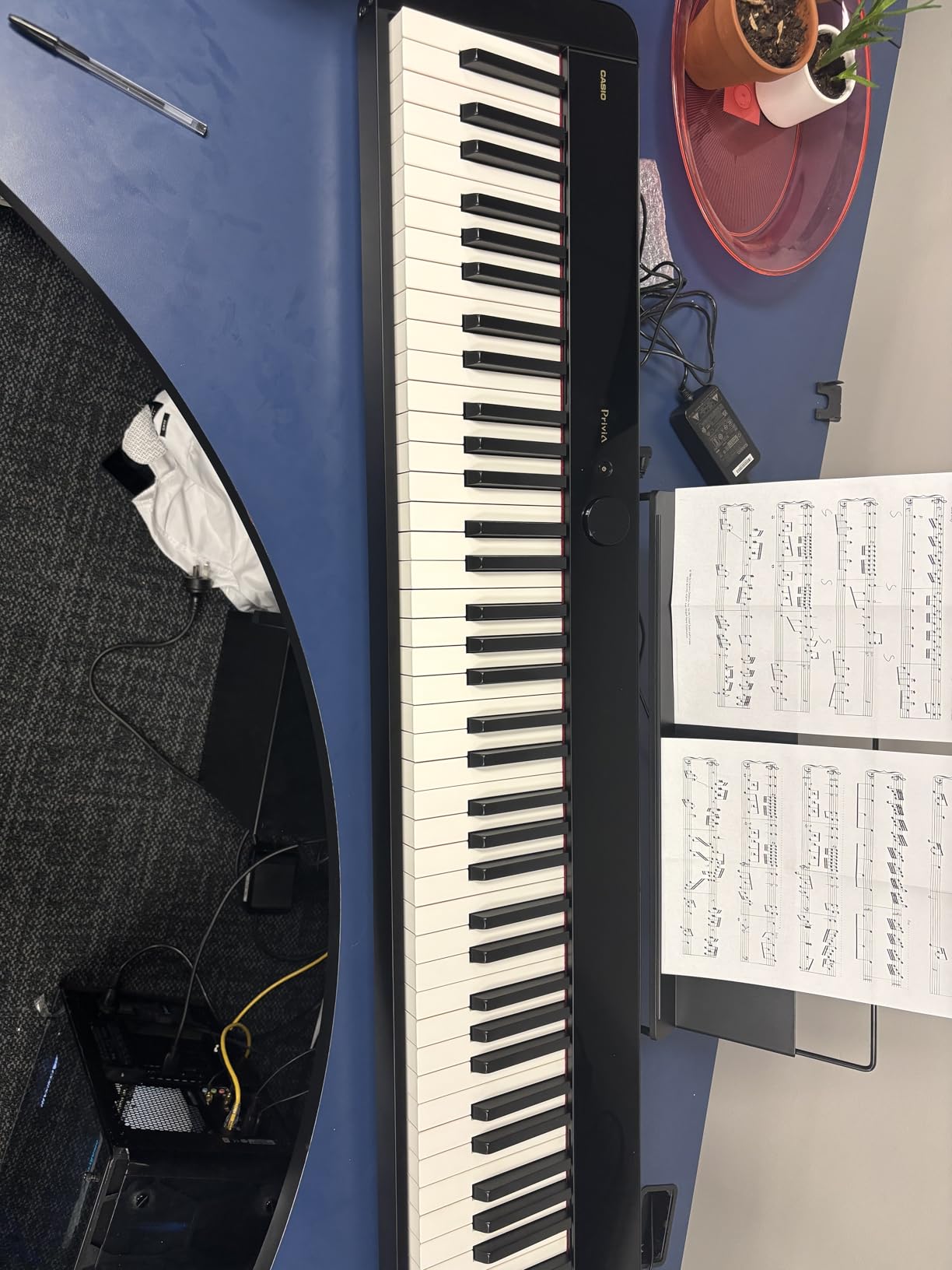 Casio Privia PX-S5000 Portable Digital Piano with 88 Hybrid Weighted Keys, 23 Tones, Touch Sensor Controls, Sustain Pedal, Bluetooth, USB, AC Adapter, 16W Speakers, Gloss Black Finish (PX-S5000BK) customer photo 1