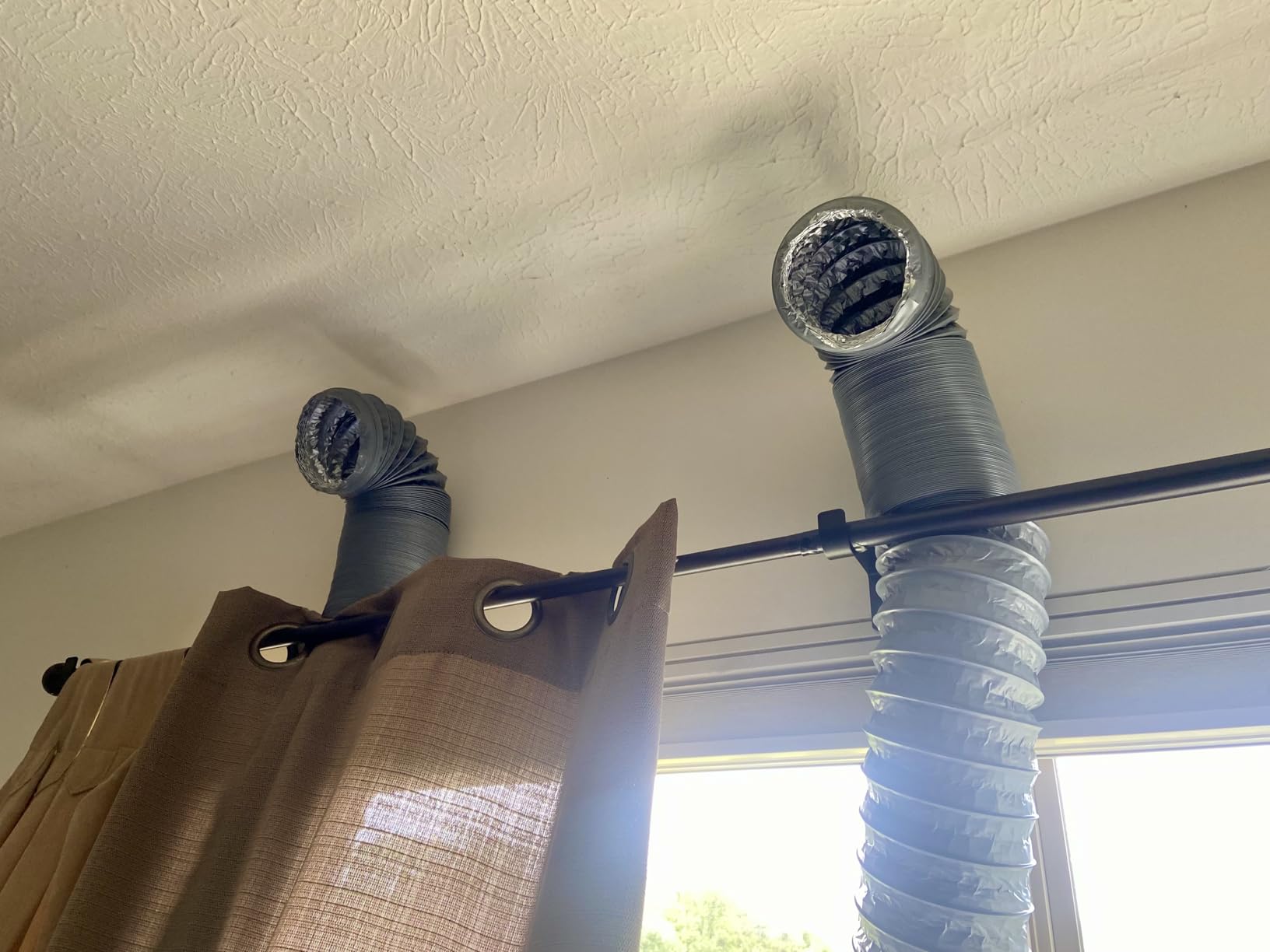 TEAIERXY 4 Inch 8FT Dryer Vent Hose,Flexible Insulated Air Ducting,Vent Hose PVC Aluminum Foil with 2 Clamps for HVAC Ventilation(Grey) customer photo 1