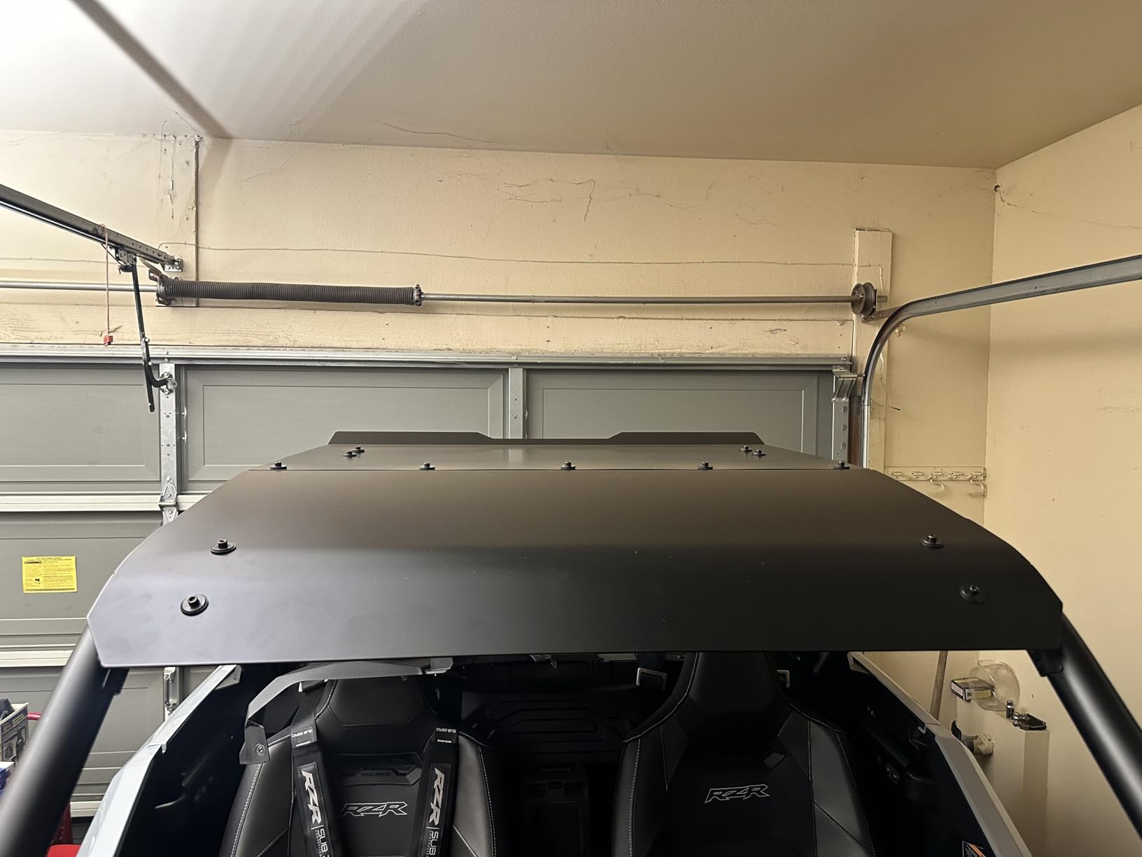 SAUTVS Aluminum Roof Top for Polaris RZR PRO XP/PRO S/RZR Turbo R 2020-2026 | Replace #2883743-458, Heavy Duty 2-Piece Combined, Easy Install, Dustproof 2 Seater Black Hard Aluminum Roof Sun Visor customer photo 1