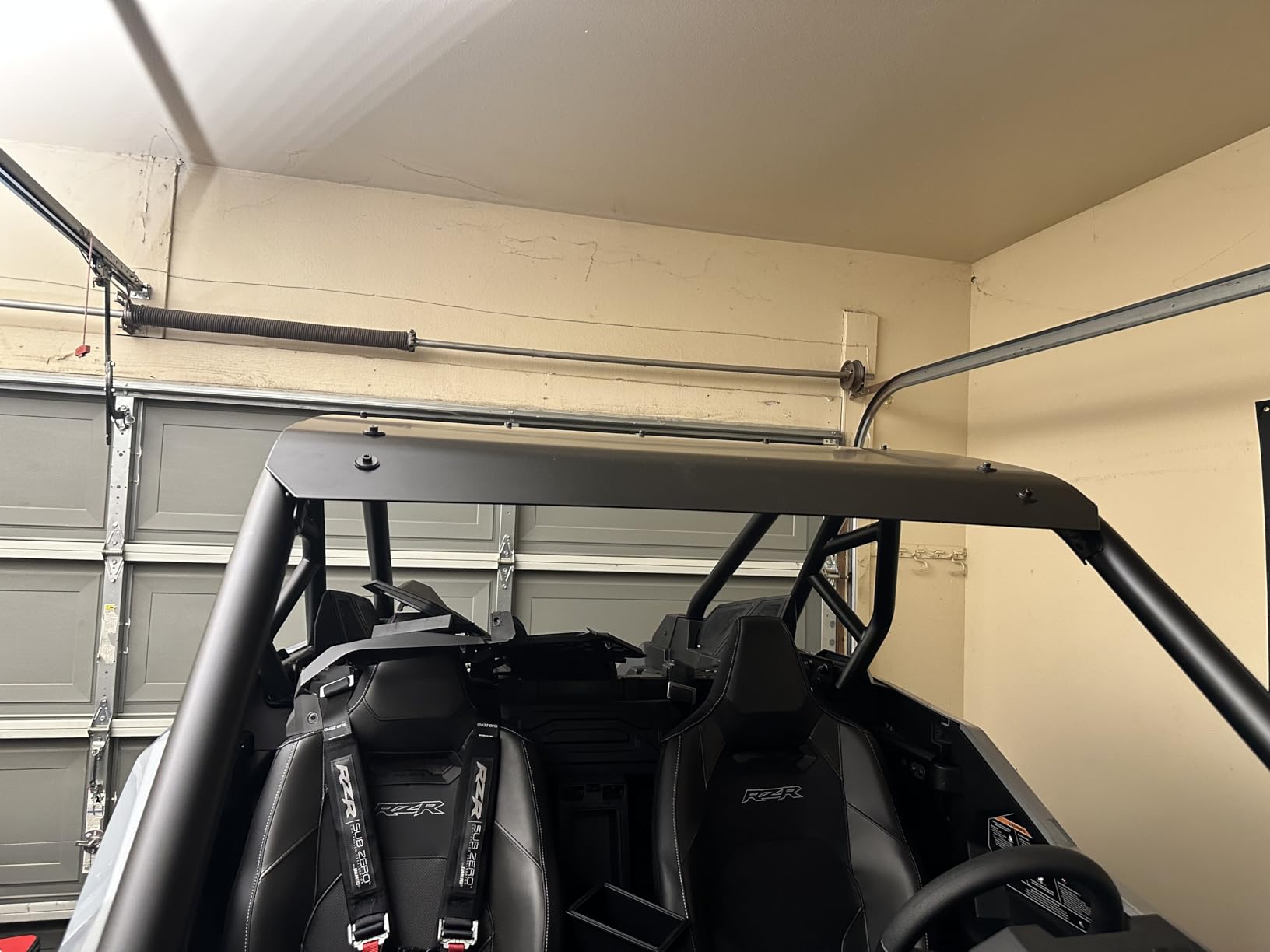 SAUTVS Aluminum Roof Top for Polaris RZR PRO XP/PRO S/RZR Turbo R 2020-2026 | Replace #2883743-458, Heavy Duty 2-Piece Combined, Easy Install, Dustproof 2 Seater Black Hard Aluminum Roof Sun Visor customer photo 2