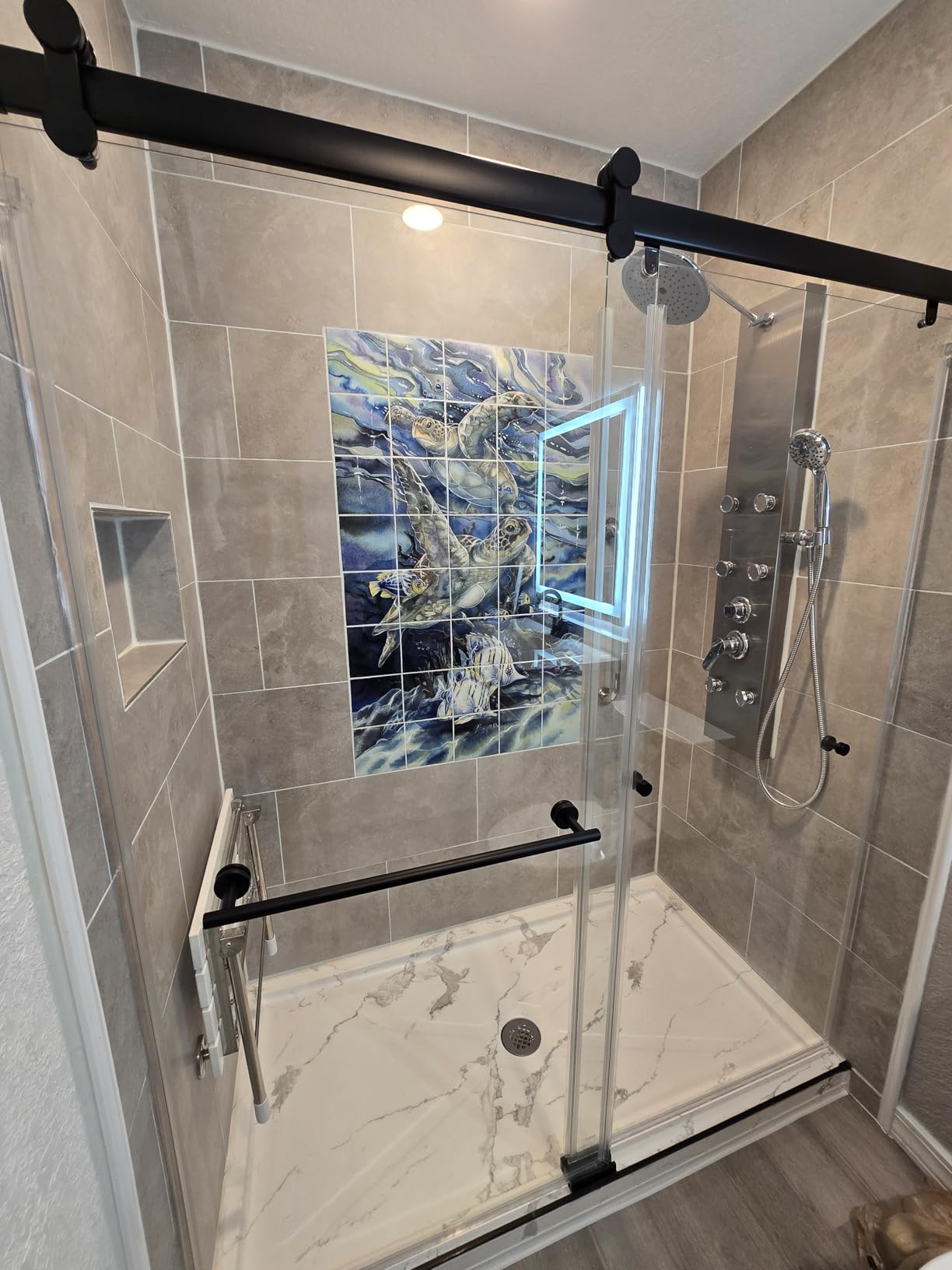 CKB Shower Base 60 x 32 in, Center Drain, White | Alcove Shower Pan With 3-Side Tile Flange, Single Threshold, Slip-Resistant Floor And Fiberglass-Reinforced Acrylic customer photo 2