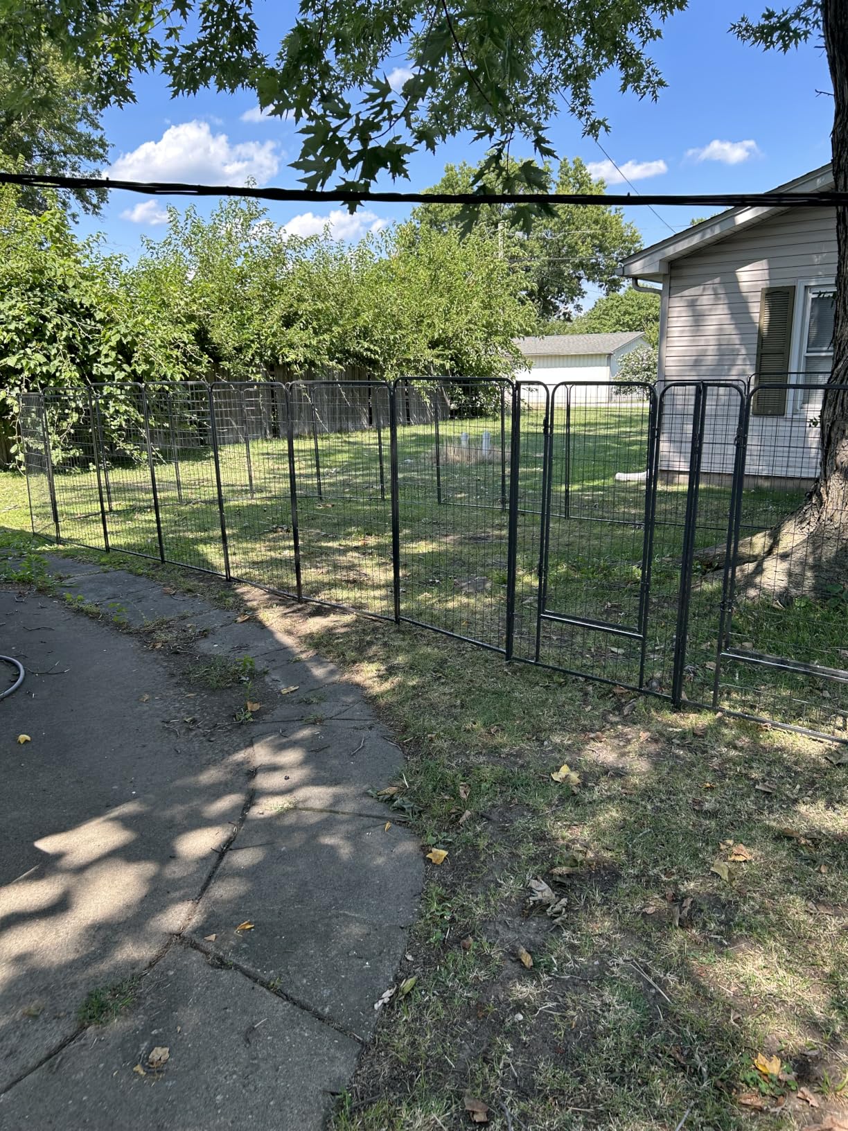Kfvigoho Dog Playpen Outdoor Extra Wide 12 Panels Heavy Duty Anti-Rust Coating-Strengthened Dog Fence 40