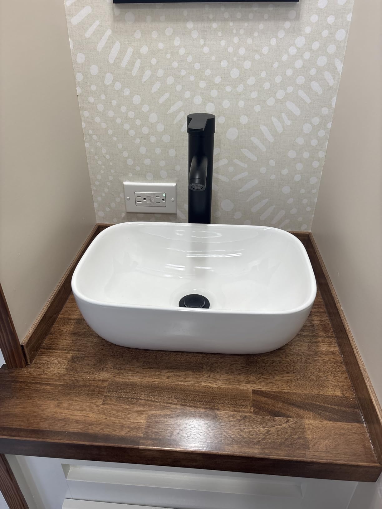 J-FAMILY 14.5'' x 10'' Modern Bathroom Small Vessel Sink Above Counter White Porcelain Ceramic Sink Small Vanity Sink Lavatory Wash Basin customer photo 2