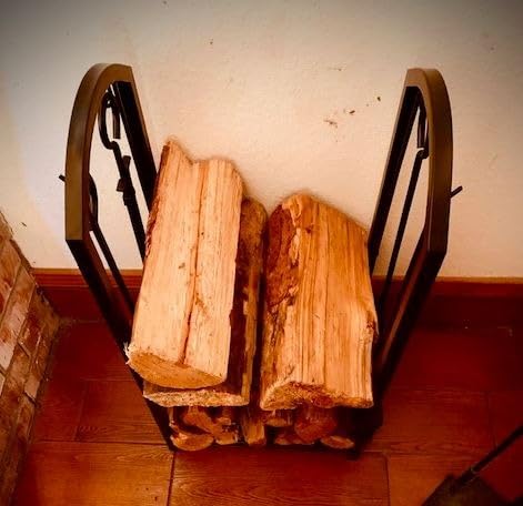 Tangkula Firewood Log Cart, Wood Rack Storage Mover with Rolling Wheels & Ergonomic Handle, Indoor Outdoor Rolling Steel Dolly Hauler for Transporting and Storing Wood, 220LBS Capacity customer photo 2