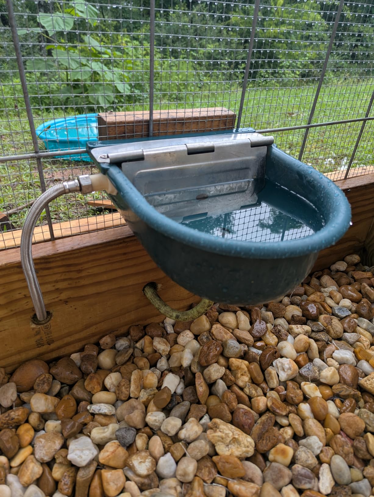 Automatic Water Bowl, Livestock Waterer for Cattle Dog Horse Goat Sheep, Outdoor Animal Drinking Water Trough Bowl with Float Valve (39.37 Inch Pipe) customer photo 2